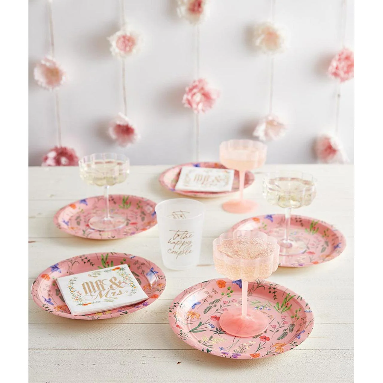 Boho Flowers  Paper Plates – 12ct | Floral Party Plates | 9" - Image 2