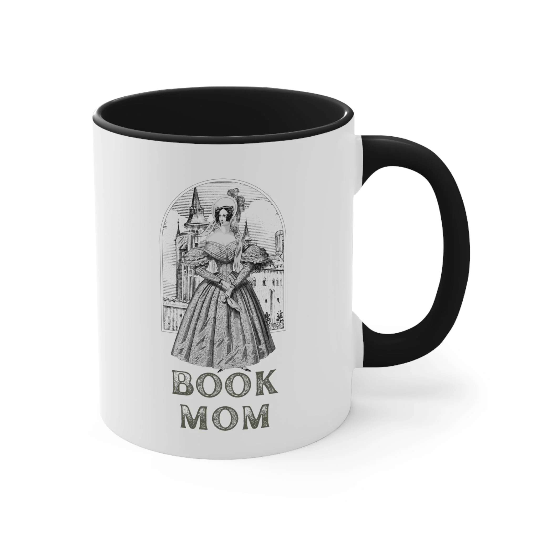 Book Mom Accent Coffee Mug, 11oz  | Mothers Day Bibliophile Book Lovers - Image 3