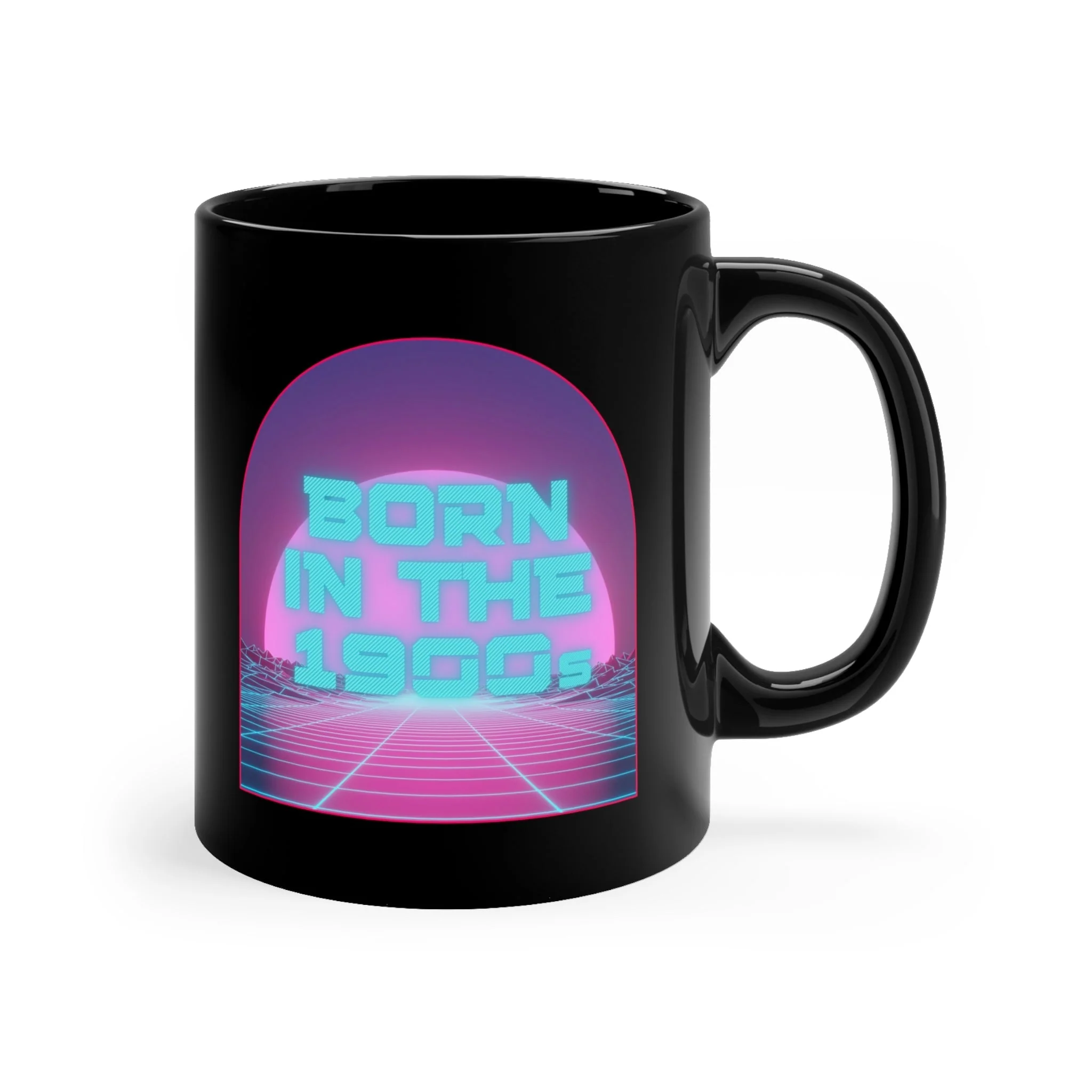 Born in the 1900s Black Mug - Image 4