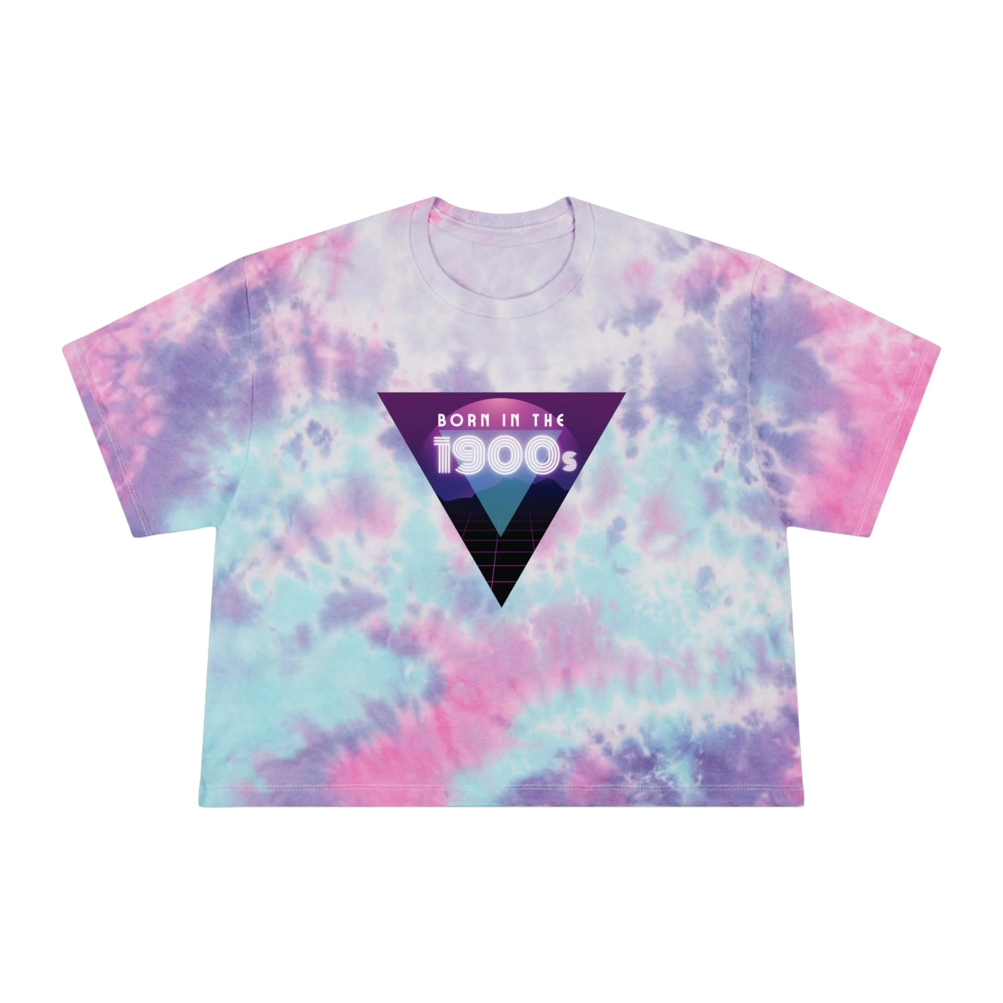 Born in the 1900s Women's Tie-Dye Crop Tee - Image 4