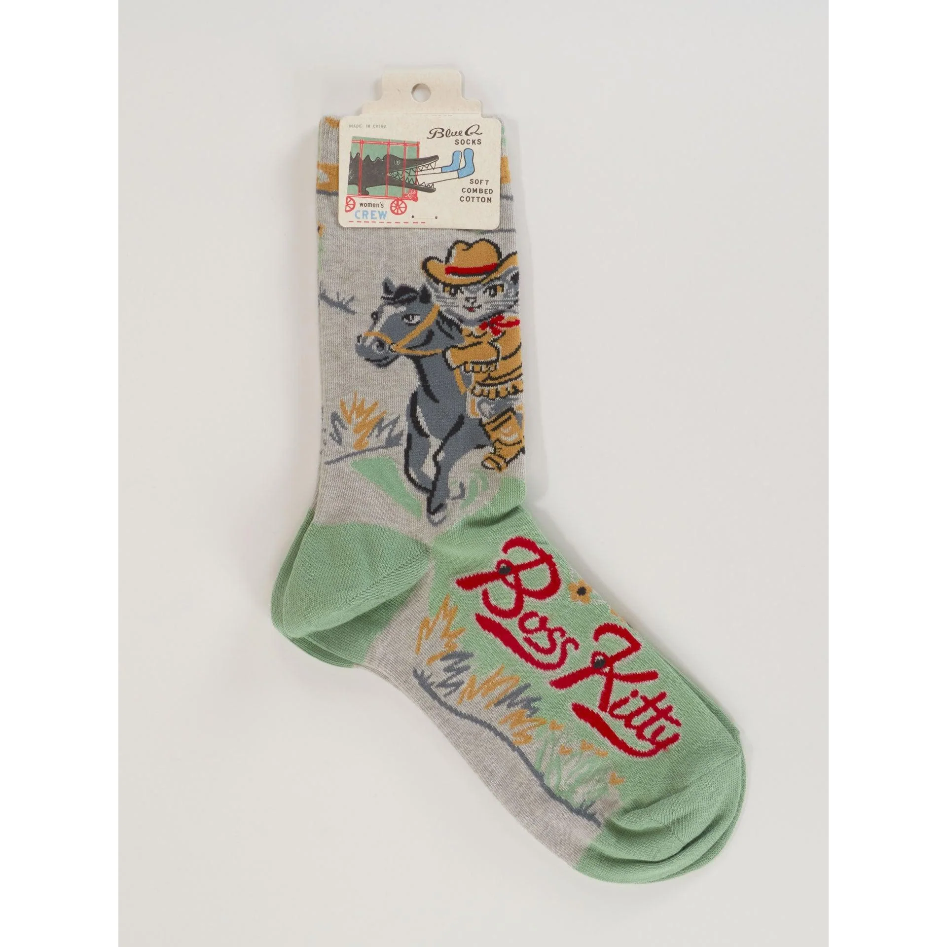 Boss Kitty Women's Crew Socks  | Novelty Funny Socks | BlueQ at GetBullish - Image 7