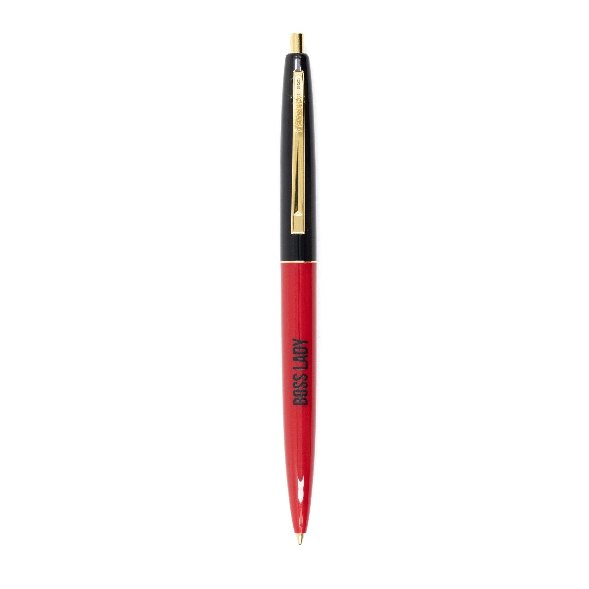 Boss Lady Two-Tone Refillable Pen in Cherry Red and Black - Image 4