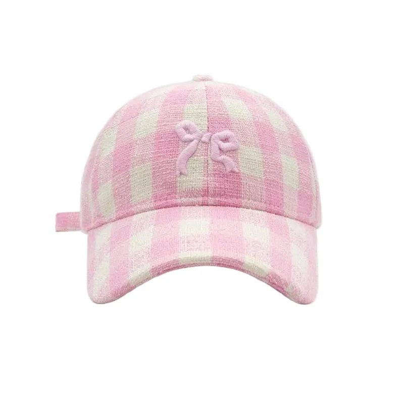 Pink Bow Baseball Cap | Cute Bow Embroidered Women’s Cap | Adjustable Casual Hat - Image 2