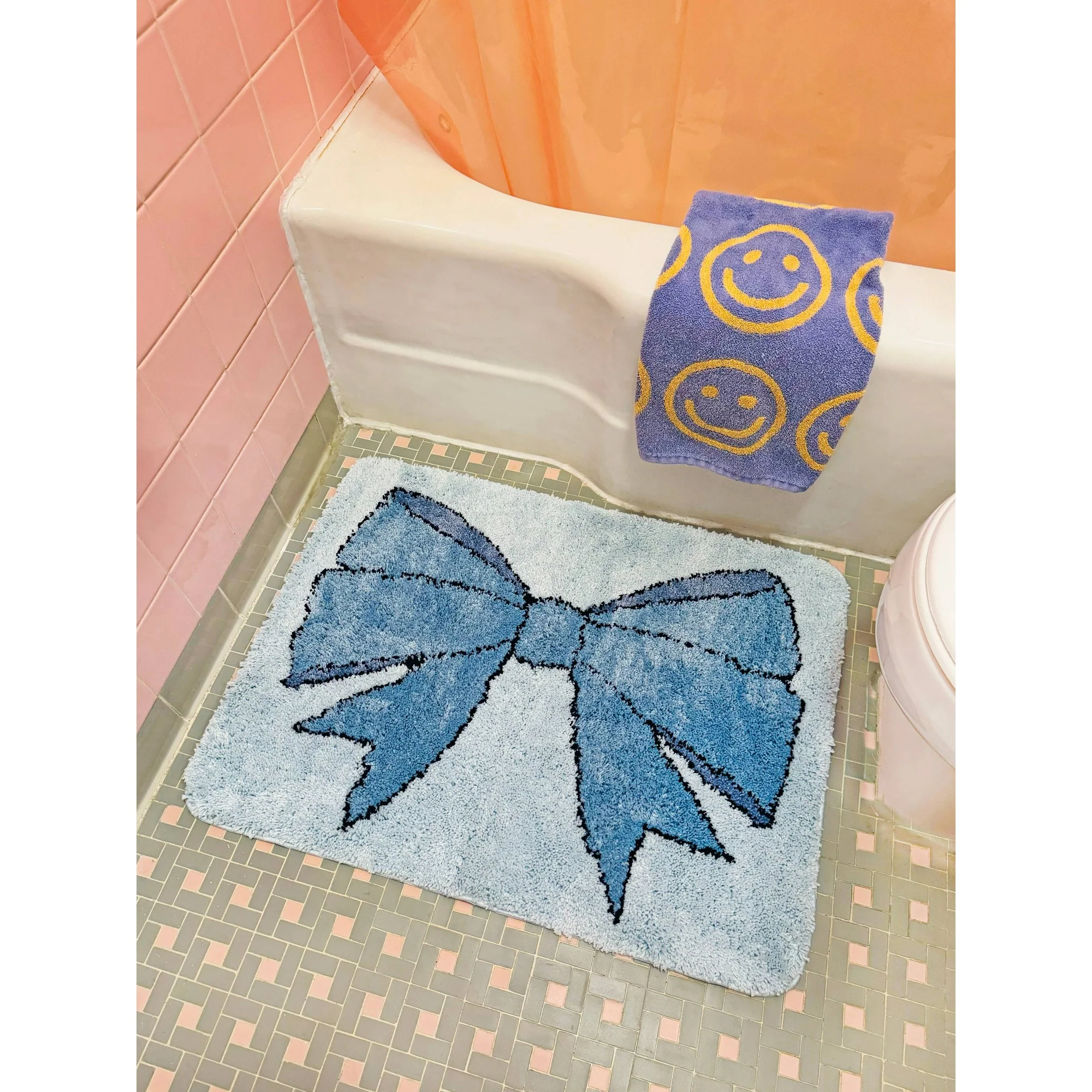 Ultrasoft Bow Rug | Floorcloth Covering | Decorative Wall Mat | 29" x 22" - Image 2