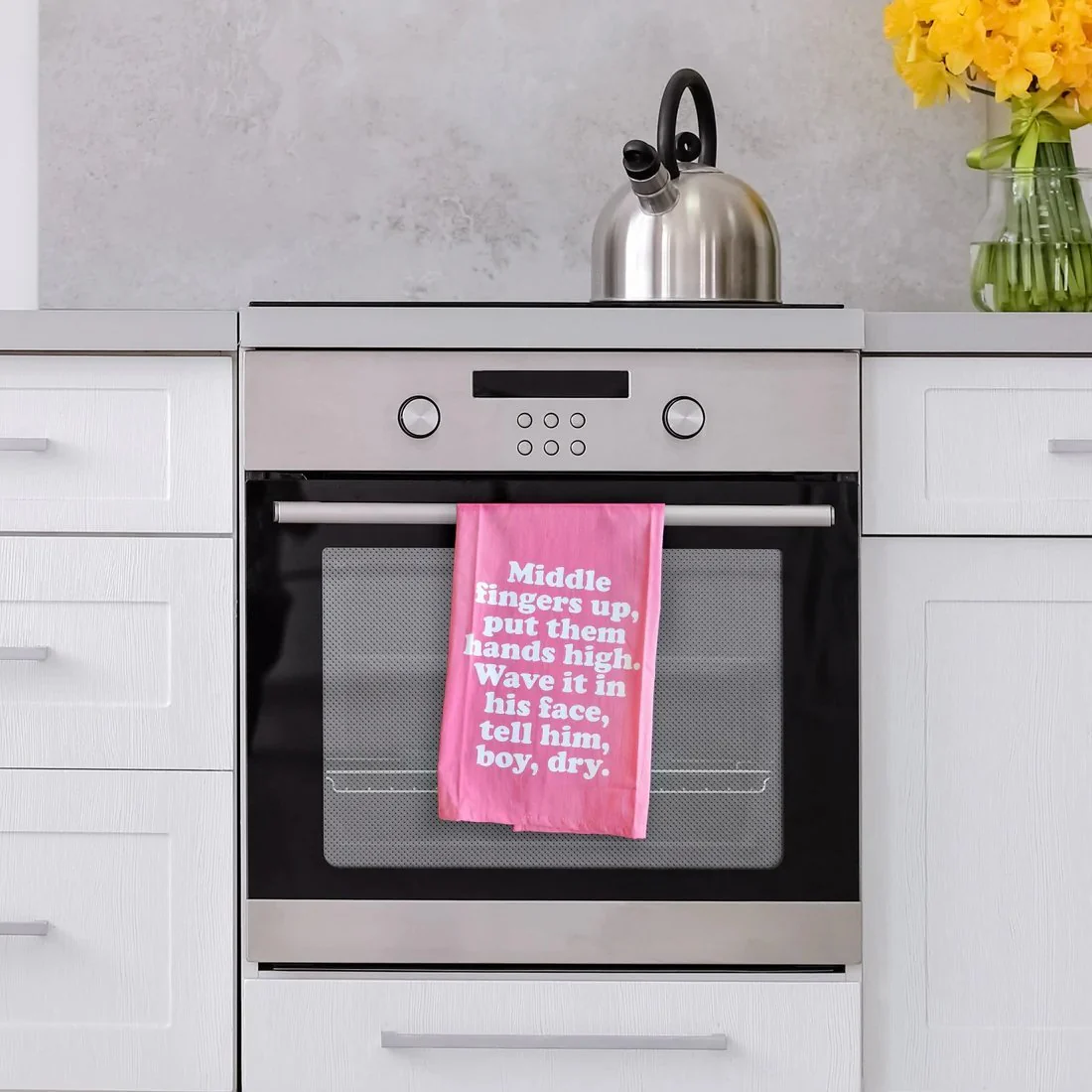 Beyoncé-Inspired Boy Dry Tea Kitchen Towel | Cotton Flour Sack Dish Cloth | 21" x 28" - Image 4