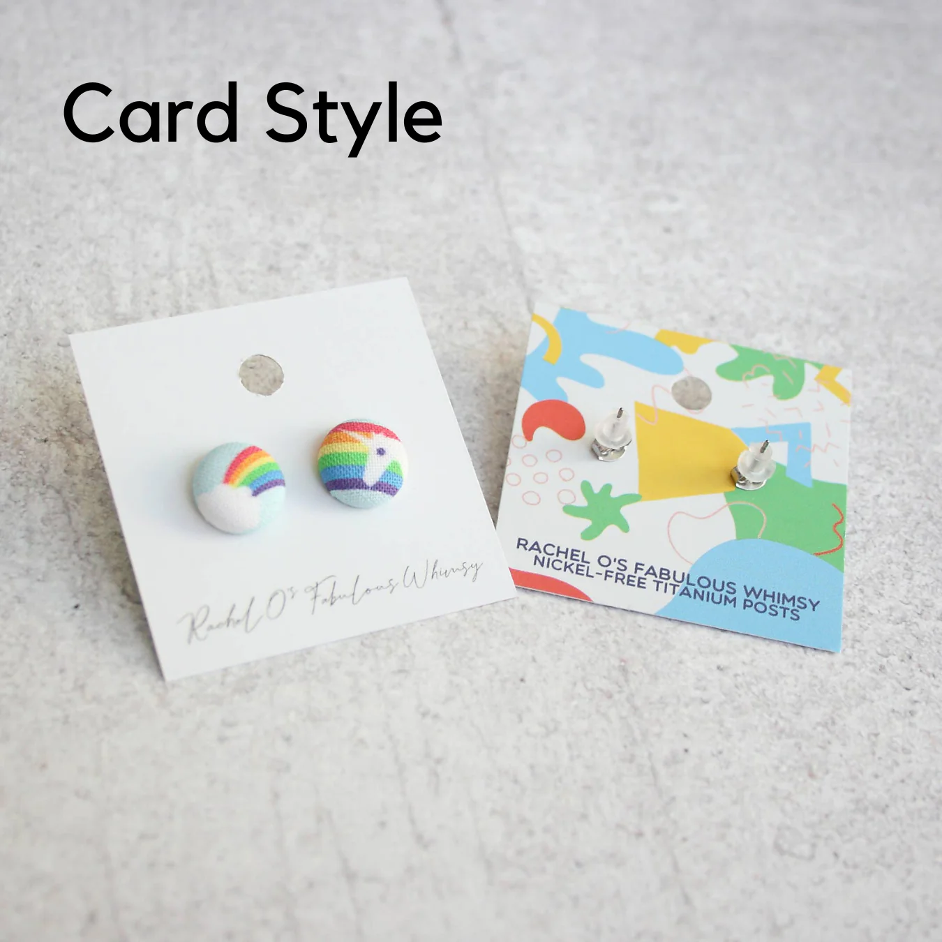 Monstera Fabric Button Earrings | Handmade in the US - Image 4