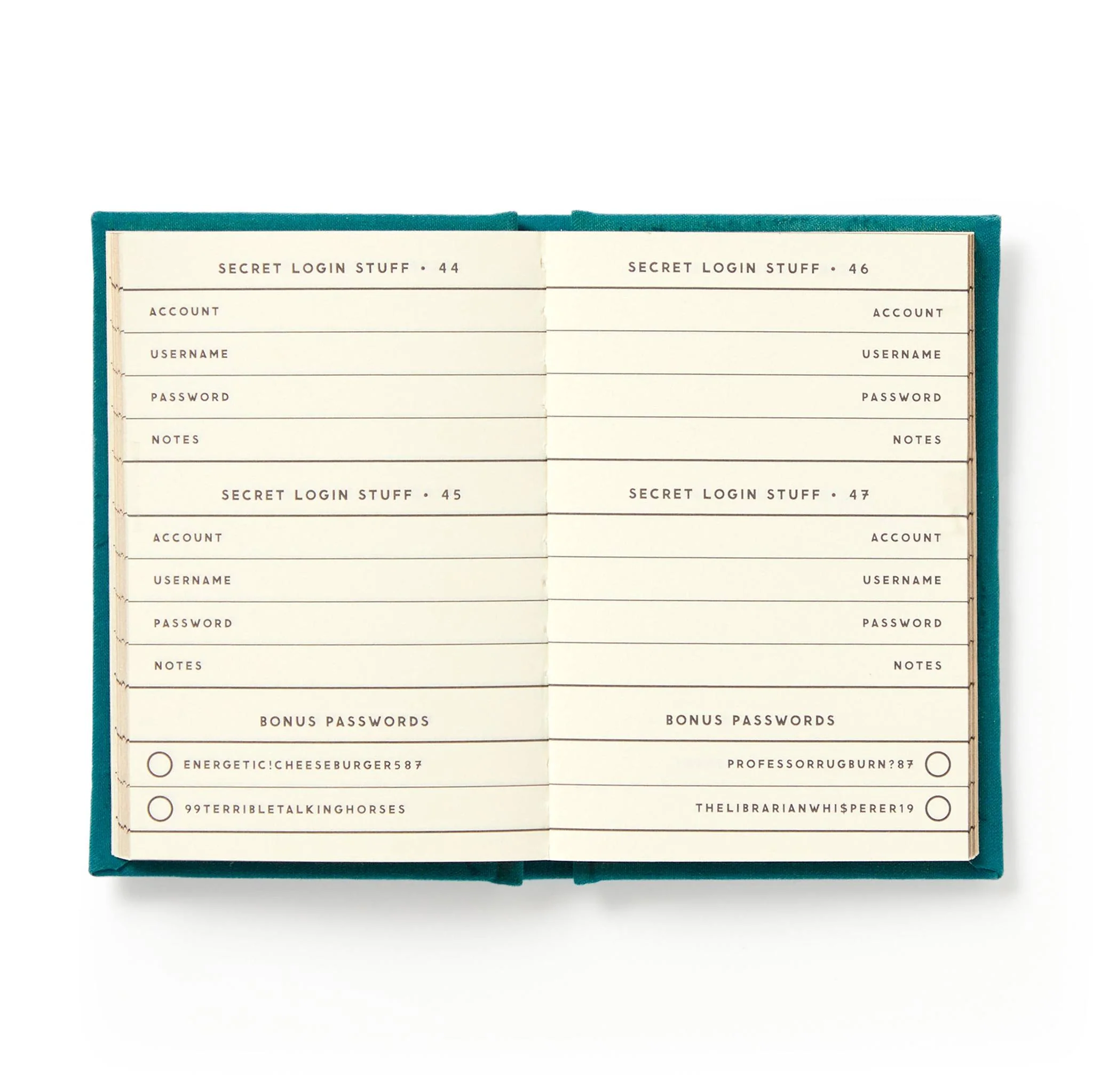 Brass Monkey Definitely Not My Passwords Diary | Mini Password Notebook (2.75” x 3.75”) - Image 5