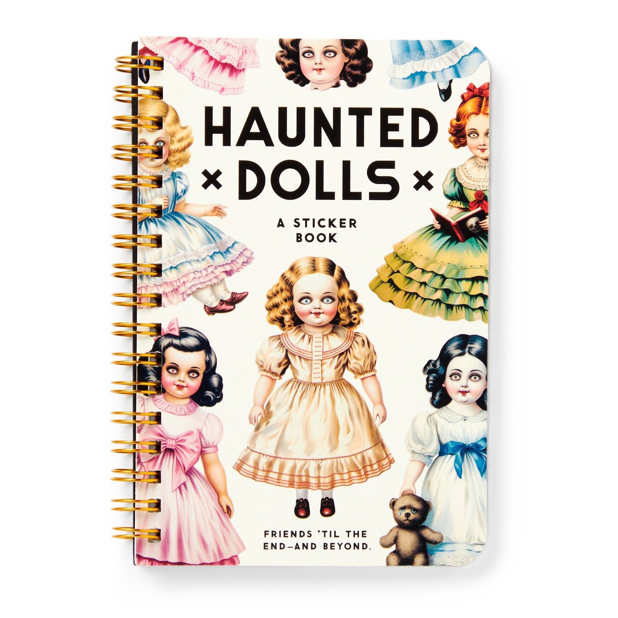 Brass Monkey Haunted Dolls Sticker Book | Vintage-inspired Spooky Decals - Image 2