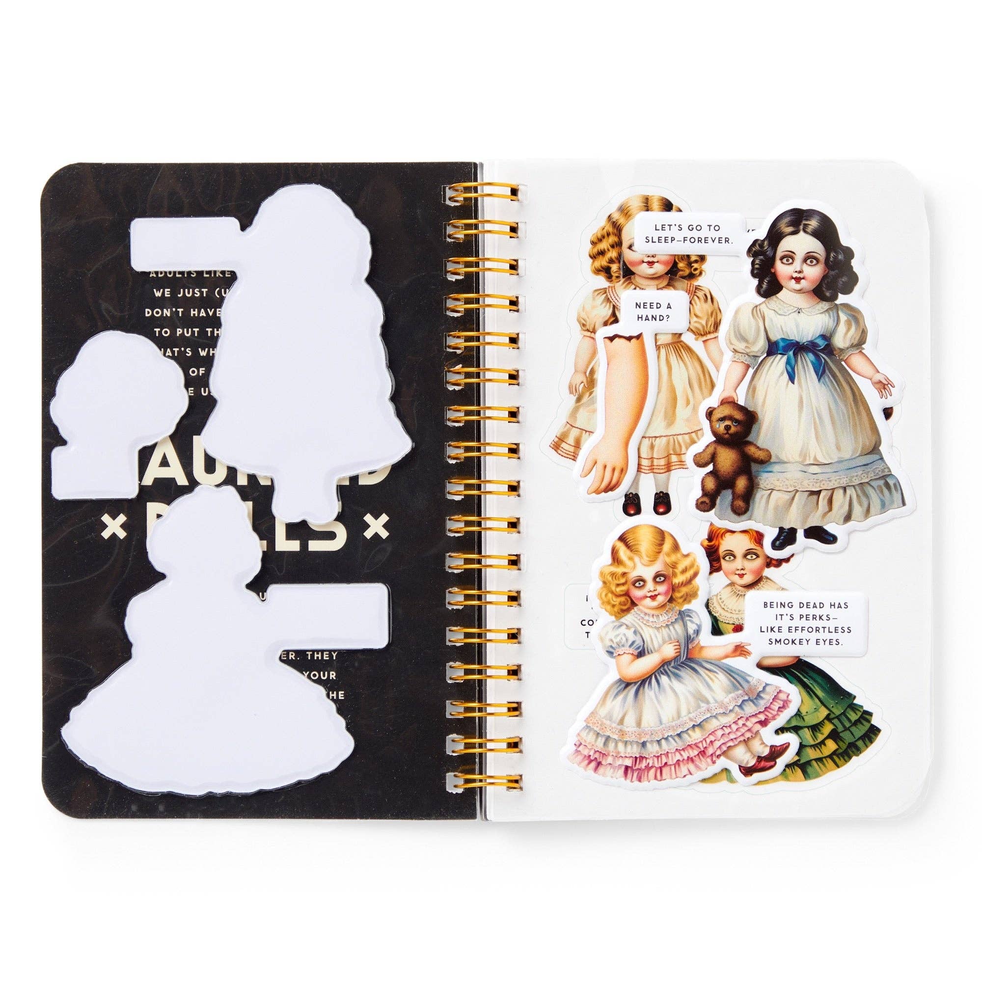 Brass Monkey Haunted Dolls Sticker Book | Vintage-inspired Spooky Decals - Image 5