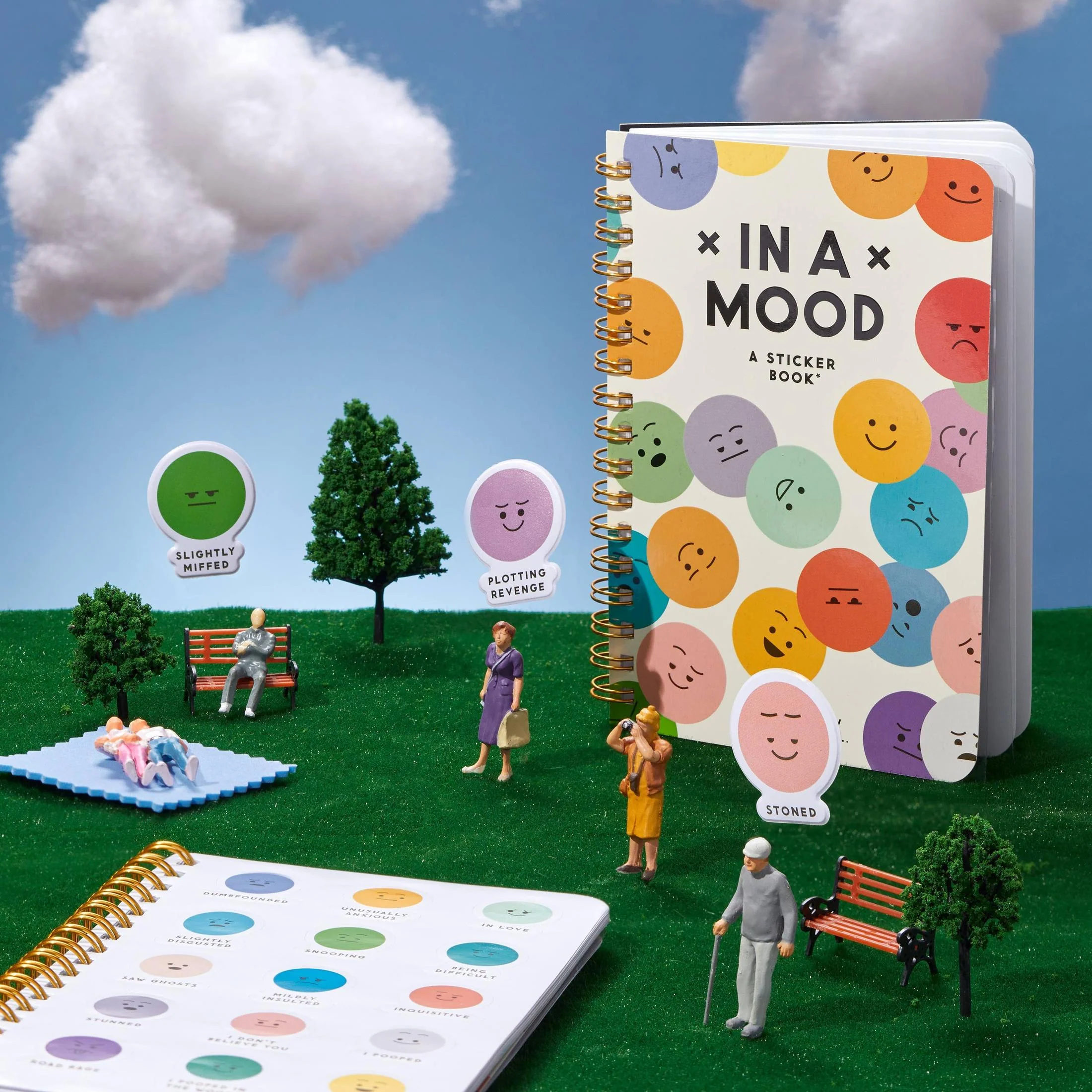 Brass Monkey In A Mood Sticker Book | Emotions Moody Emoticons Decals - Image 2