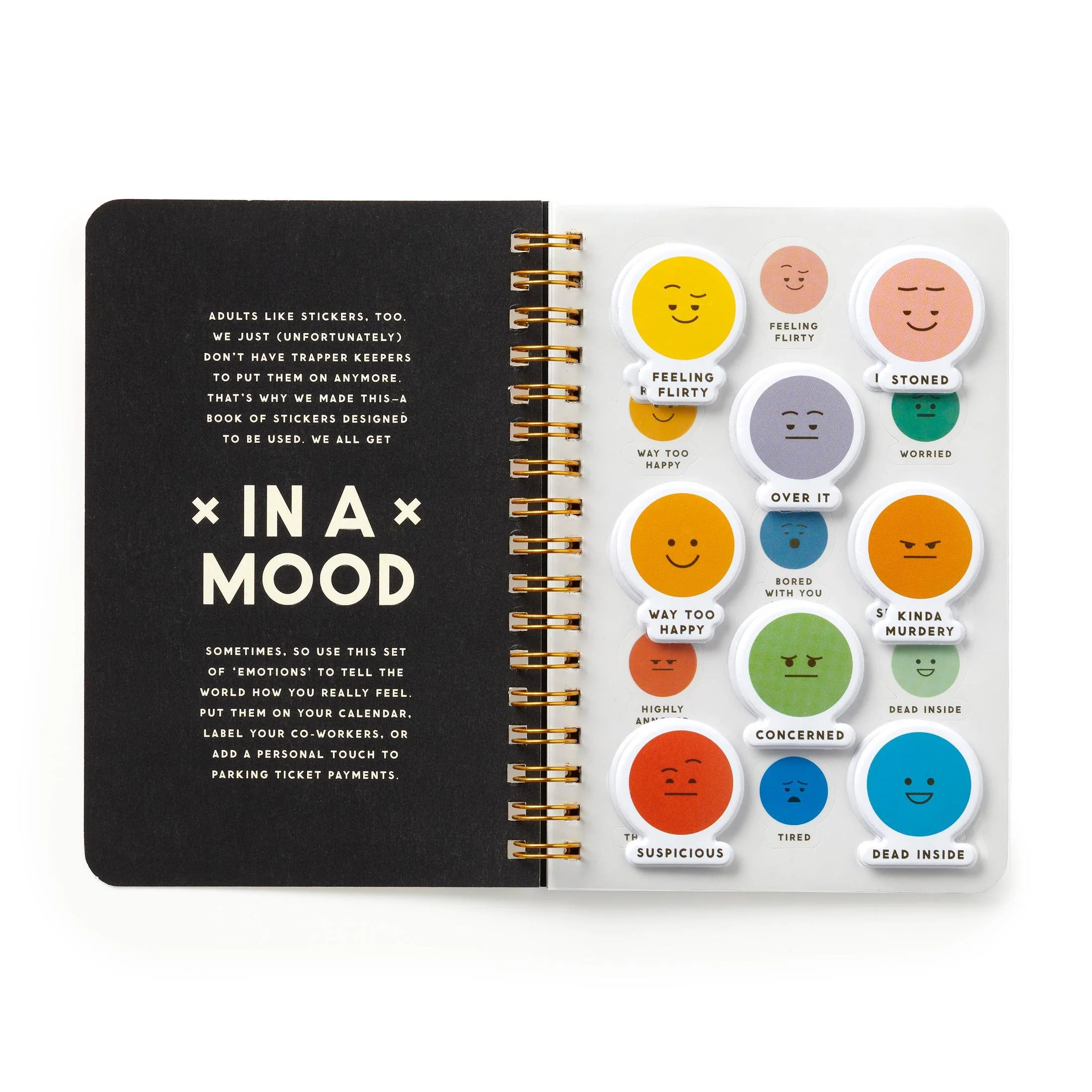 Brass Monkey In A Mood Sticker Book | Emotions Moody Emoticons Decals - Image 3