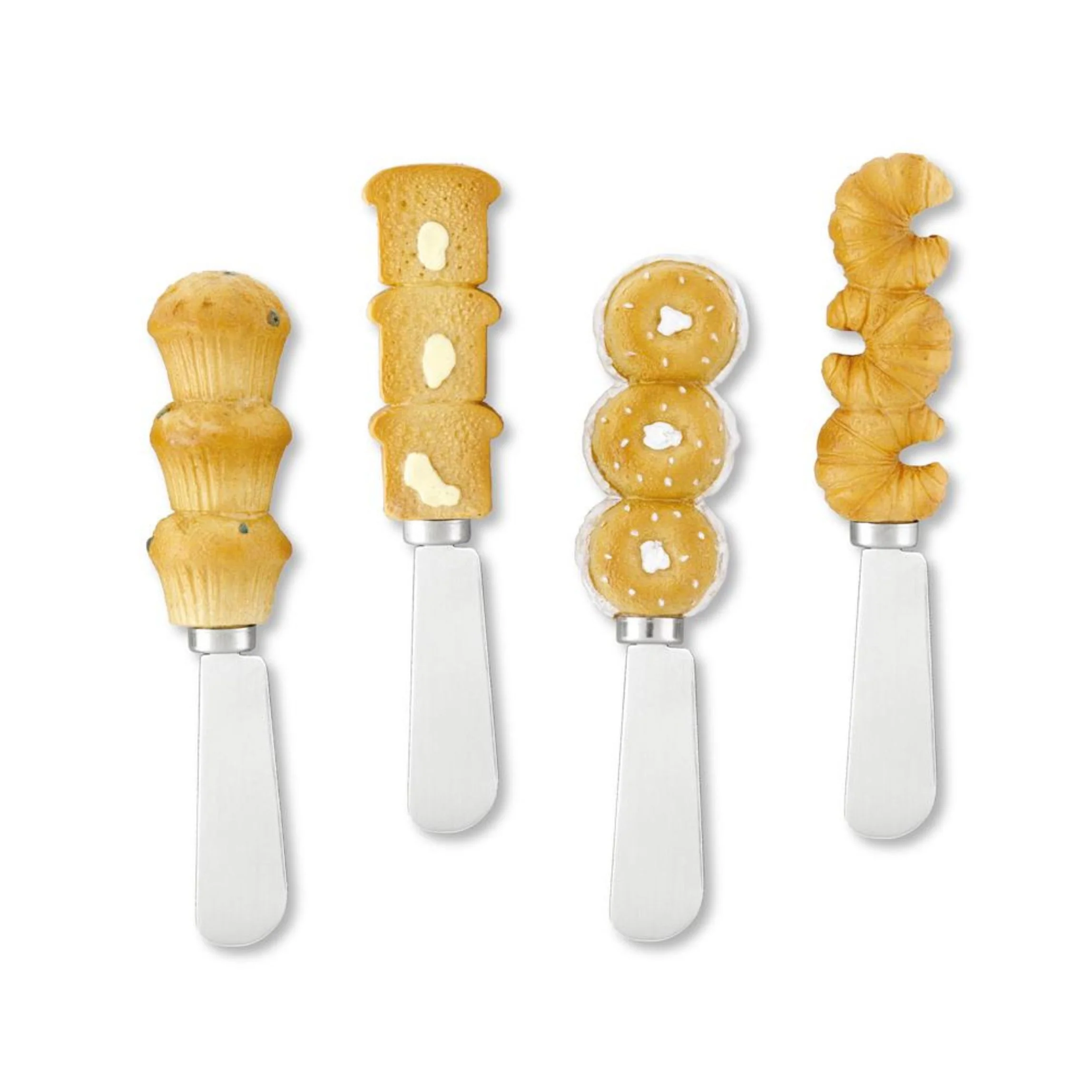 Breakfast Polyresin Cheese Spreader | 4-Piece Set Bread Theme Serveware - Image 2