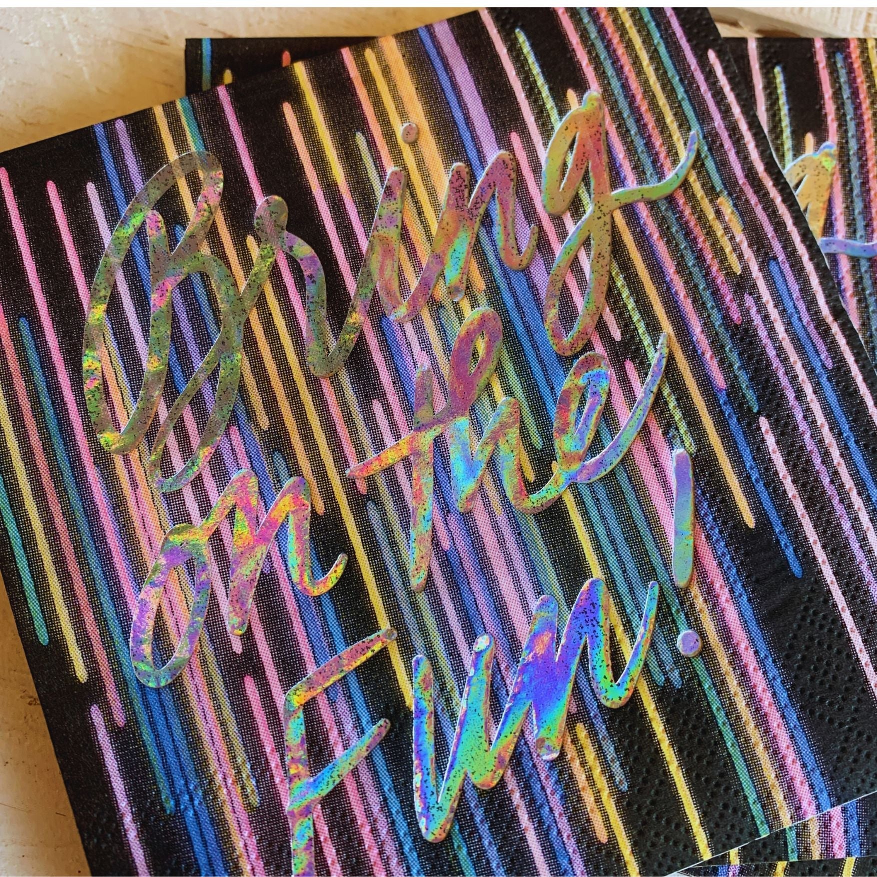 Bring On The Fun! Foil Beverage Napkins | Retro Cocktail Party | 5" Square - Image 10