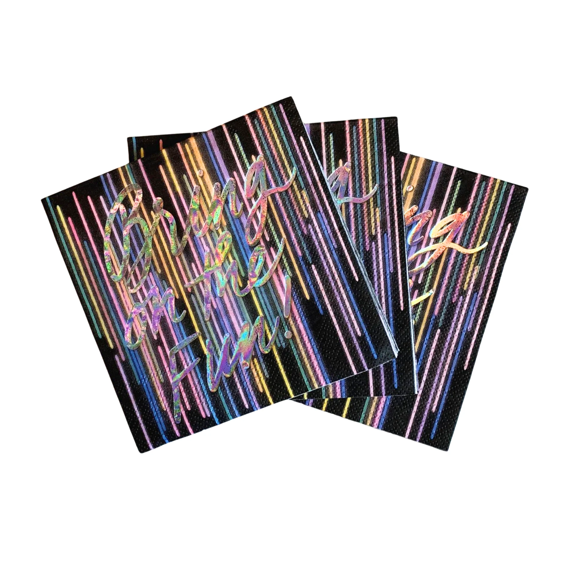 Bring On The Fun! Foil Beverage Napkins | Retro Cocktail Party | 5" Square - Image 3