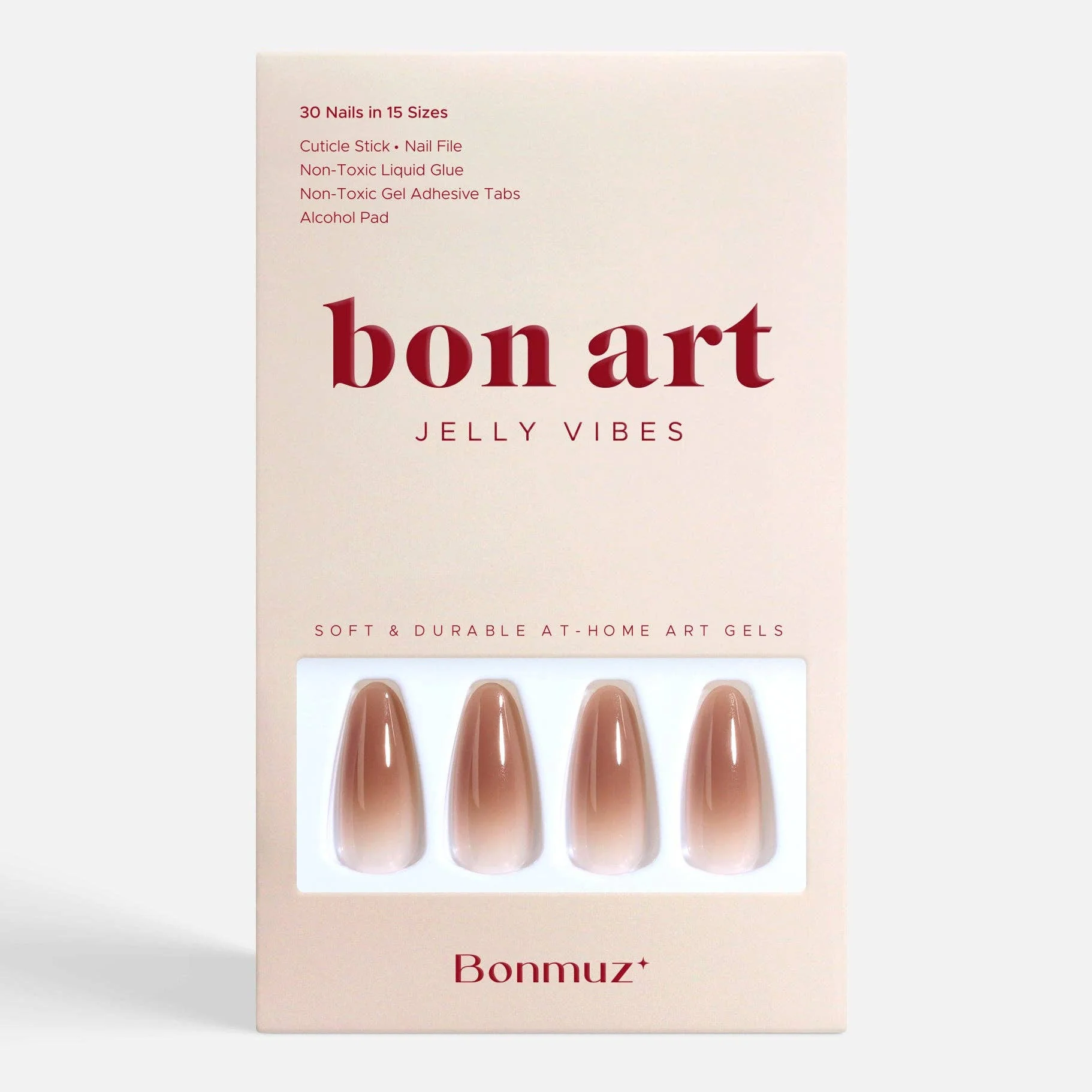 Brown Sugar Drip Press-On Nails | Caramel Brown Gradient, Glossy & Reusable