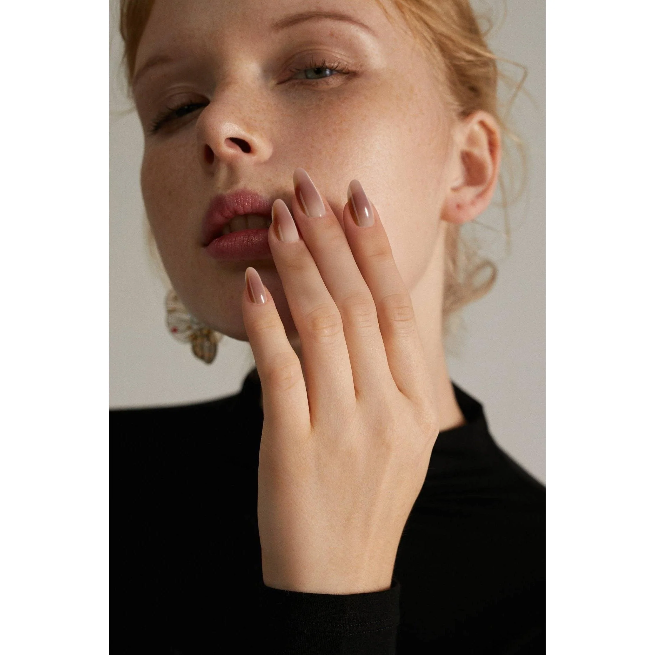 Brown Sugar Drip Press-On Nails | Caramel Brown Gradient, Glossy & Reusable - Image 2