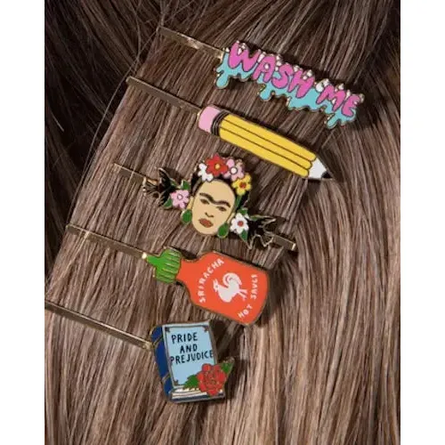 18K Gold Plated Butter Hairpin | Cloisonné Gold Metal Single Hair Pin - Image 5