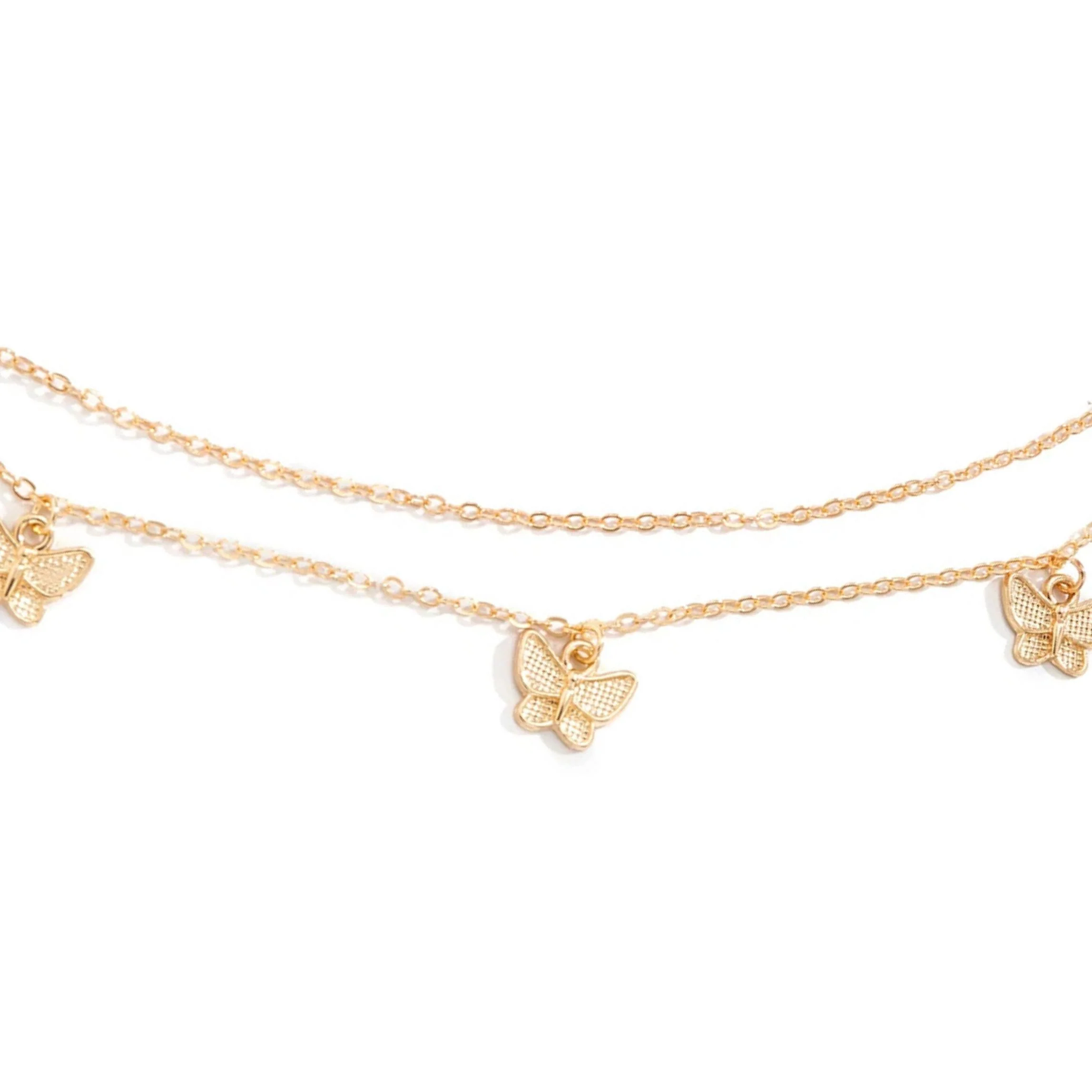 Butterfly Waist Chain Jewelry Set of 2 | Gold Chains with Butterfly Charms - Image 4