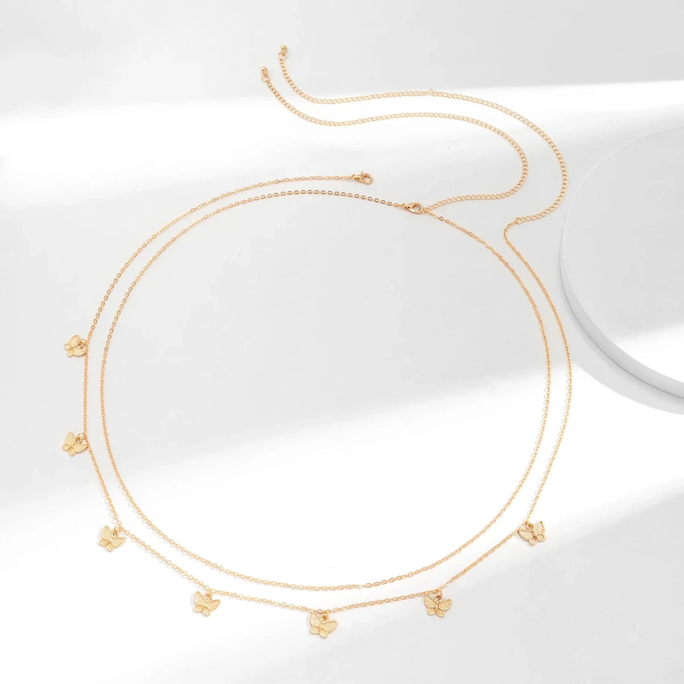 Butterfly Waist Chain Jewelry Set of 2 | Gold Chains with Butterfly Charms - Image 5