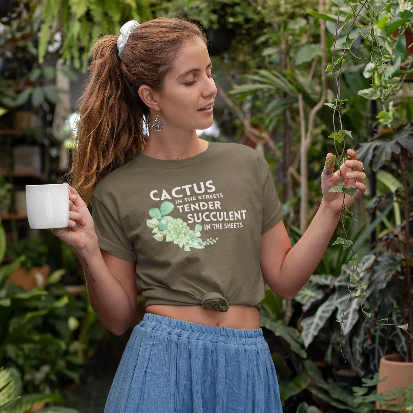 Cactus in the Streets Tender Succulent in the Street Jersey Short Sleeve Tee [Multiple Color Options]