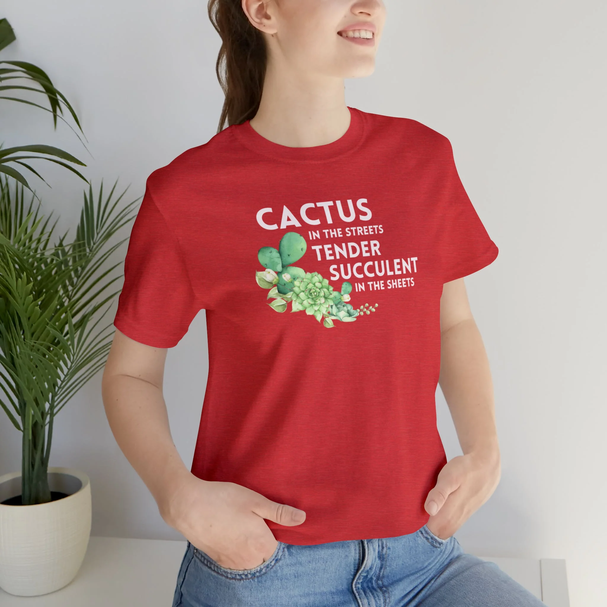 Cactus in the Streets Tender Succulent in the Street Jersey Short Sleeve Tee [Multiple Color Options] - Image 3