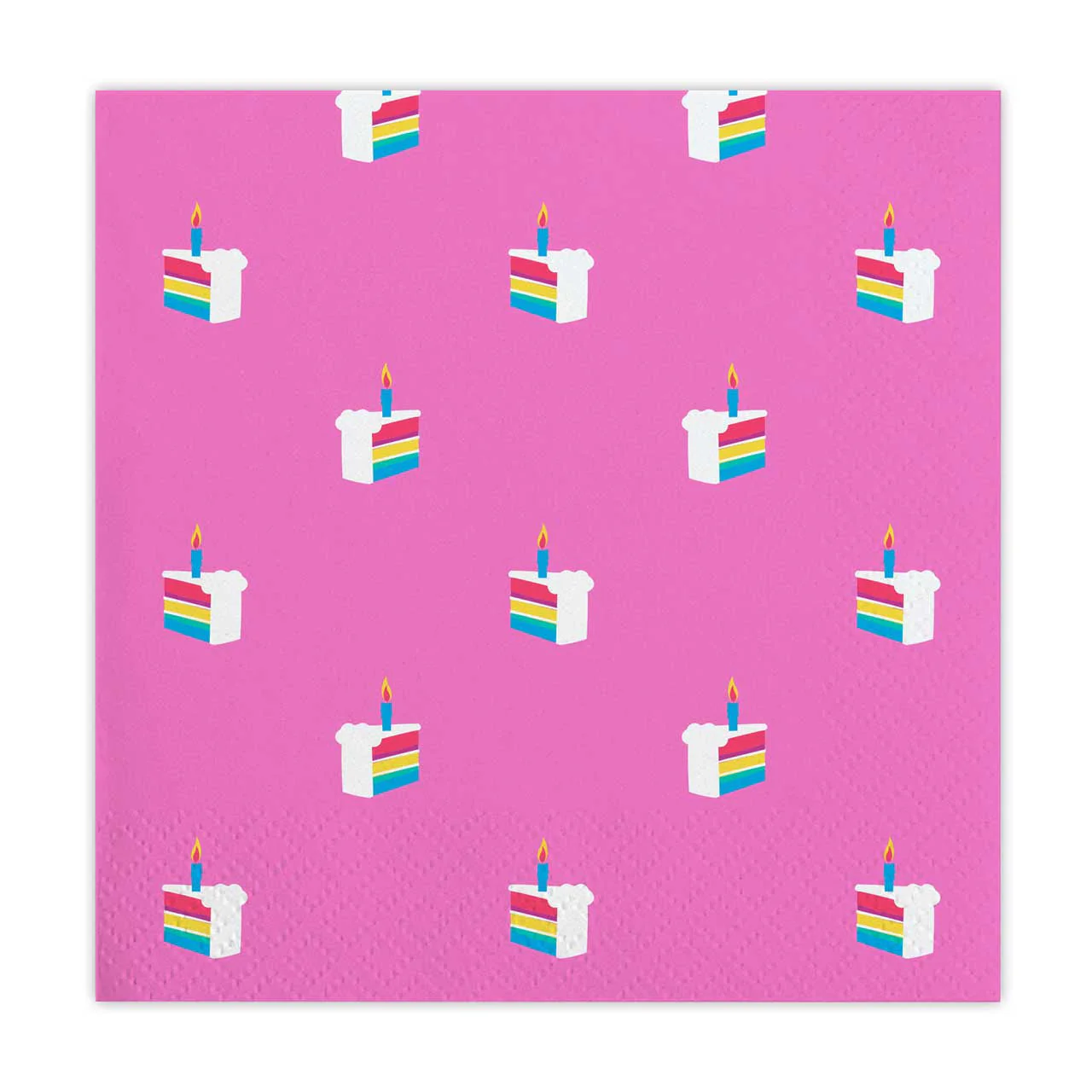 Cake Pattern Beverage Napkins | Birthday Cocktail Party Paper Napkin | 5"