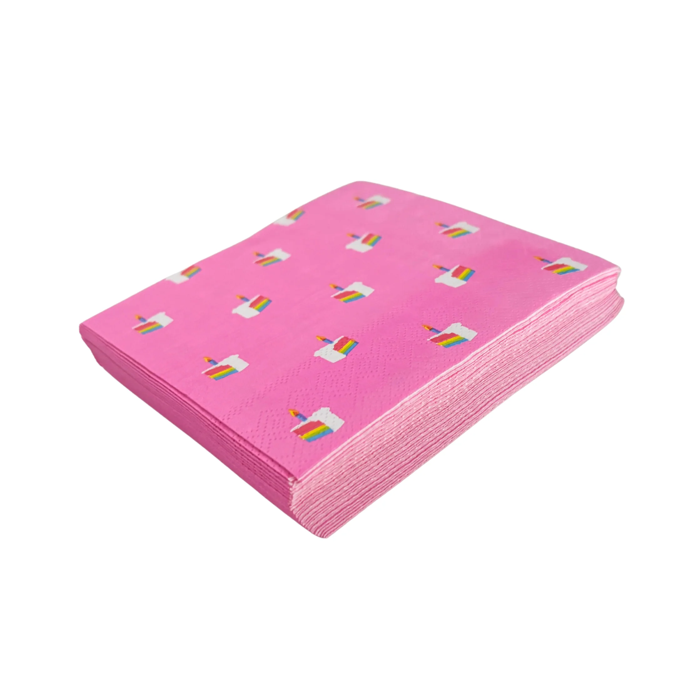 Cake Pattern Beverage Napkins | Birthday Cocktail Party Paper Napkin | 5" - Image 6