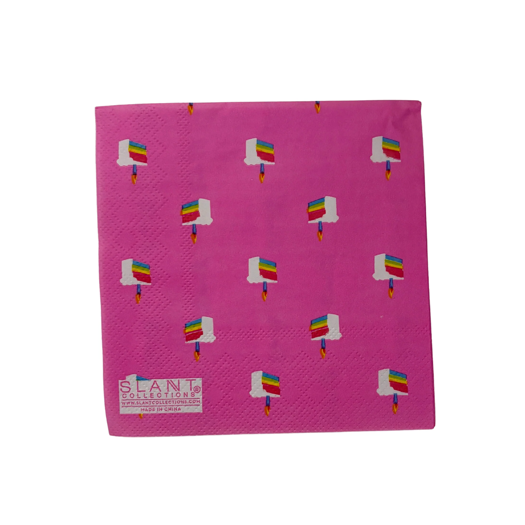 Cake Pattern Beverage Napkins | Birthday Cocktail Party Paper Napkin | 5" - Image 7