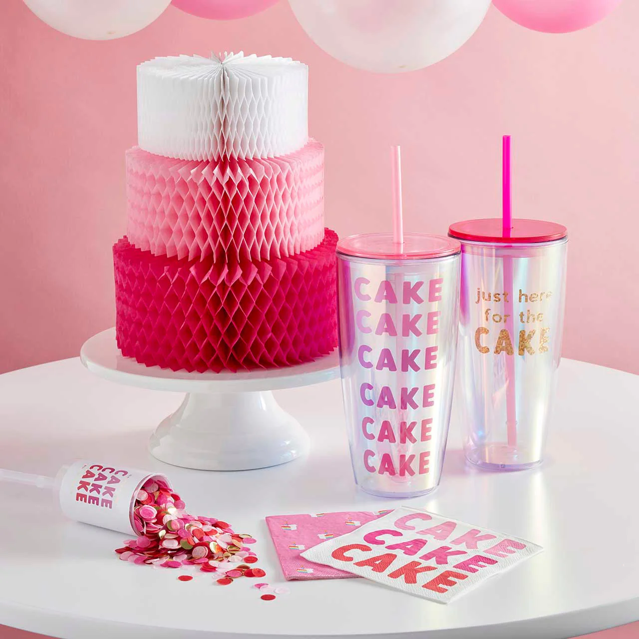 Cake Pattern Beverage Napkins | Birthday Cocktail Party Paper Napkin | 5" - Image 8