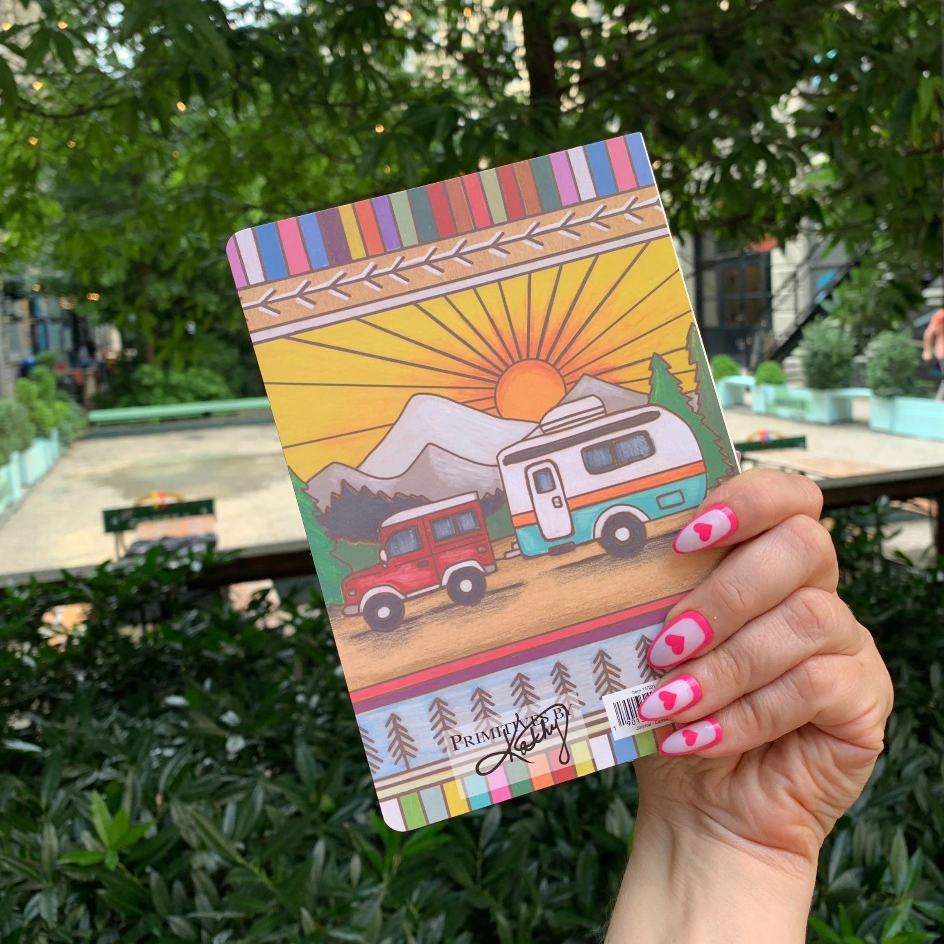 Camper Double-Sided Journal | Wood Burned Camper Trailer Art Designs Notebook - Image 3
