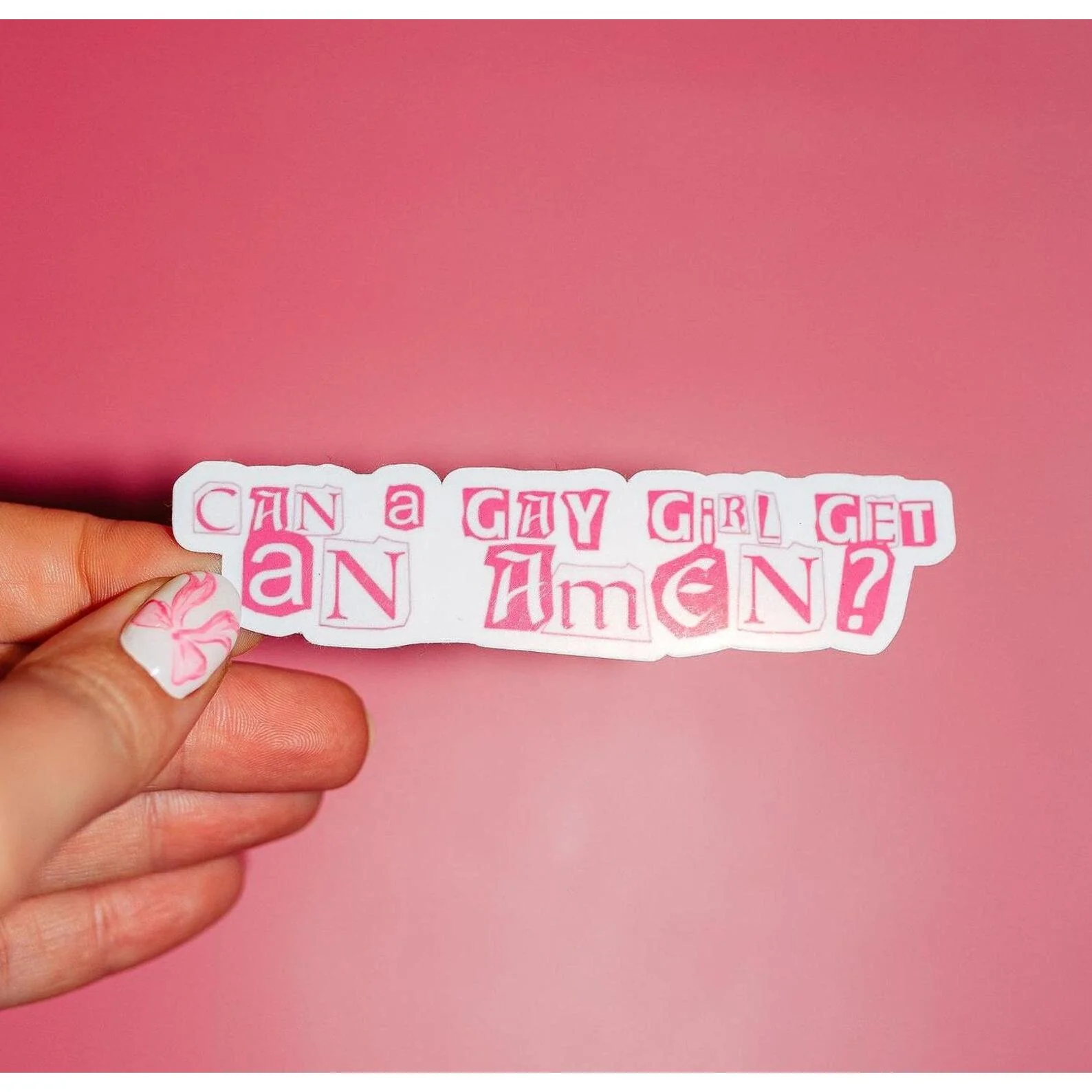 Can a Gay Girl Get an Amen? Sticker, Renee Rapp, Mean Girls Vinyl Sticker