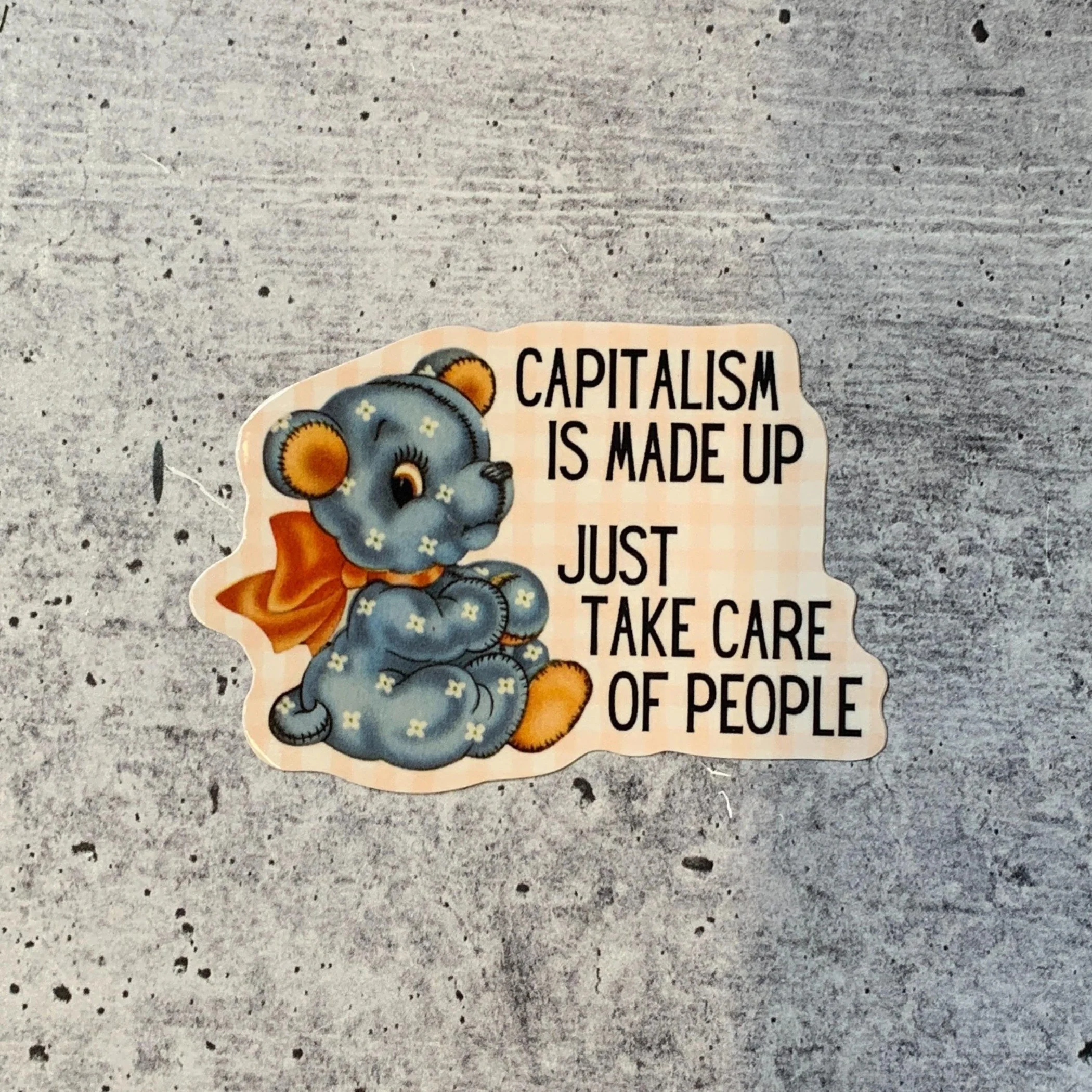 Capitalism Is Made Up Vinyl Sticker - Image 2