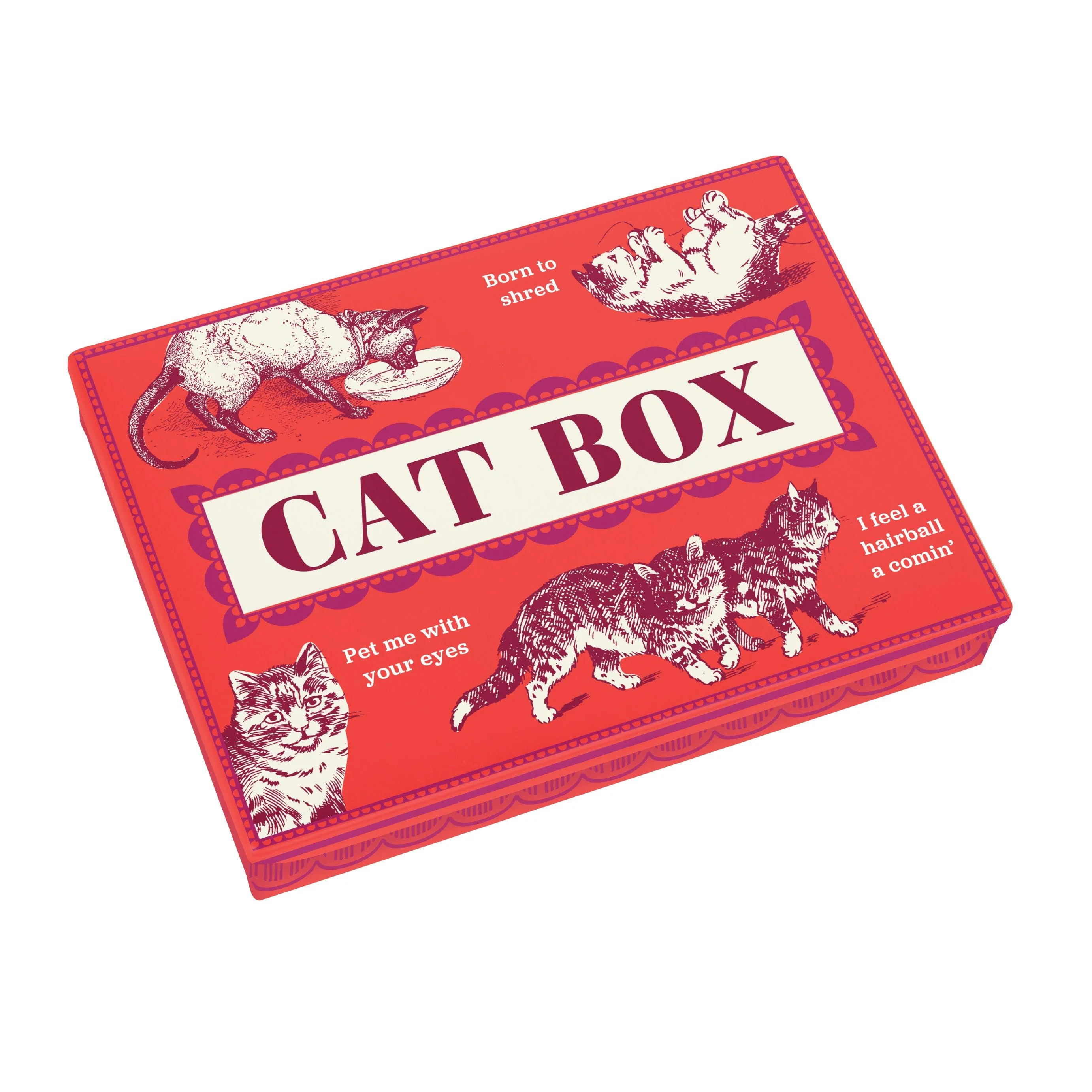 Cat Box Pocket Box | Small Tin Case | 4.25" X 0.75" | BlueQ at GetBullish