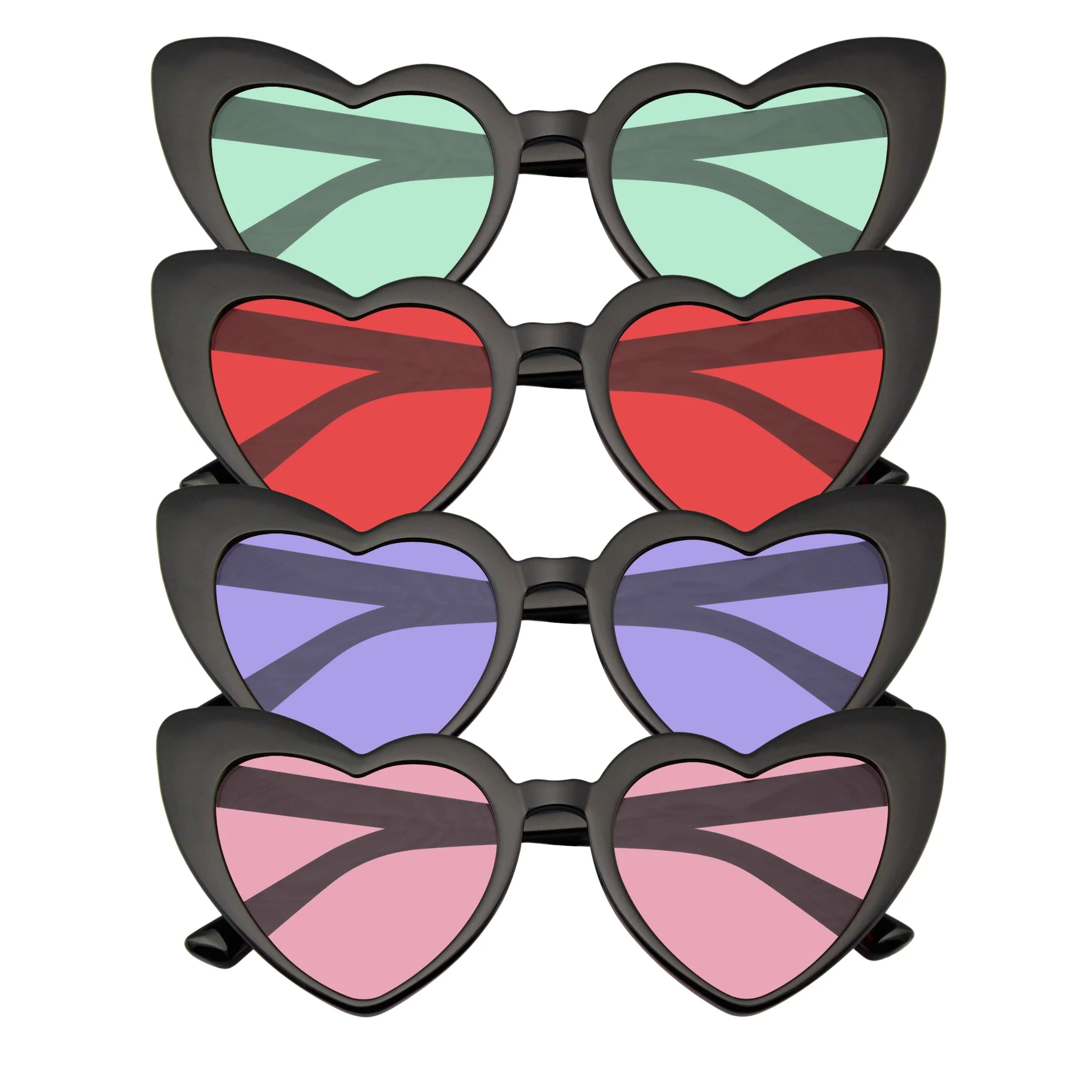 Cat Eye Heart Shape Sunglasses | Retro Festival Color Tinted Sunnies - Image 28