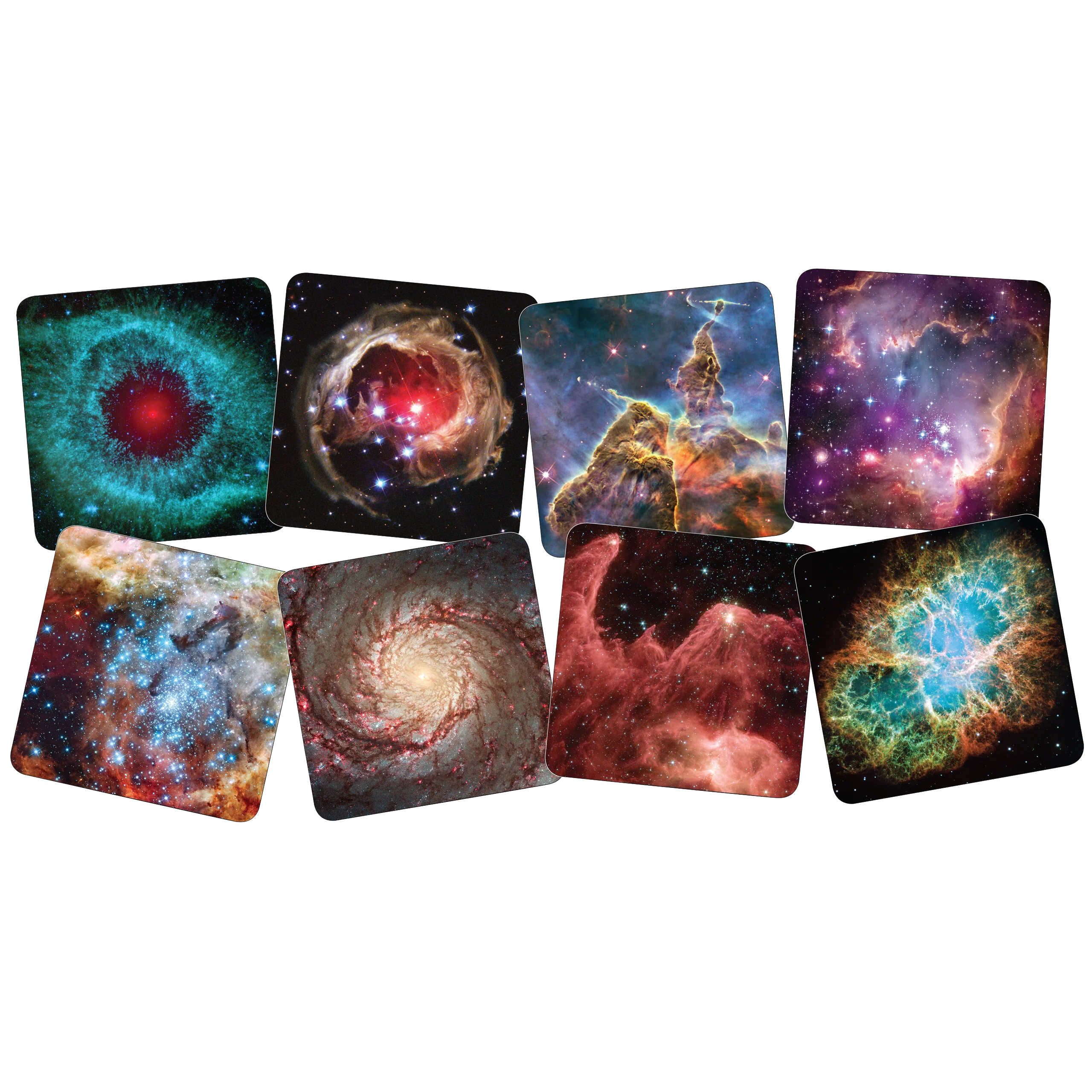 Galaxy Coaster Set | Set of 8 Outer Space-Inspired Drink Coasters with NASA Images