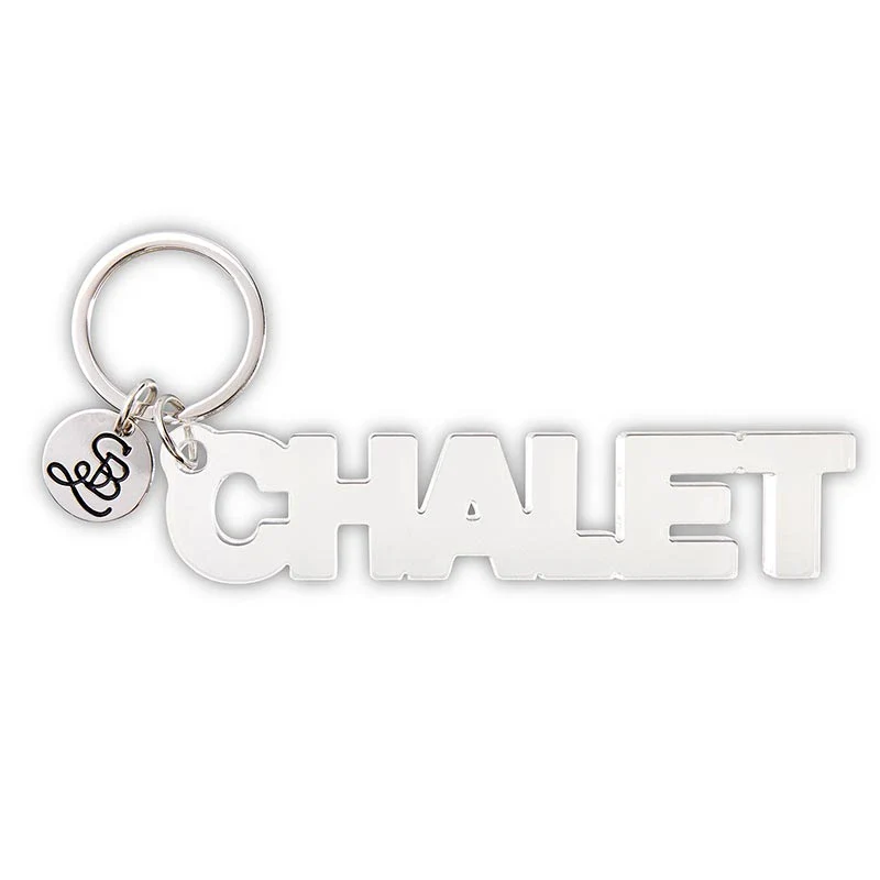 Chalet Acrylic Word Keychain | Stylish & Giftable Key Accessory - Image 3