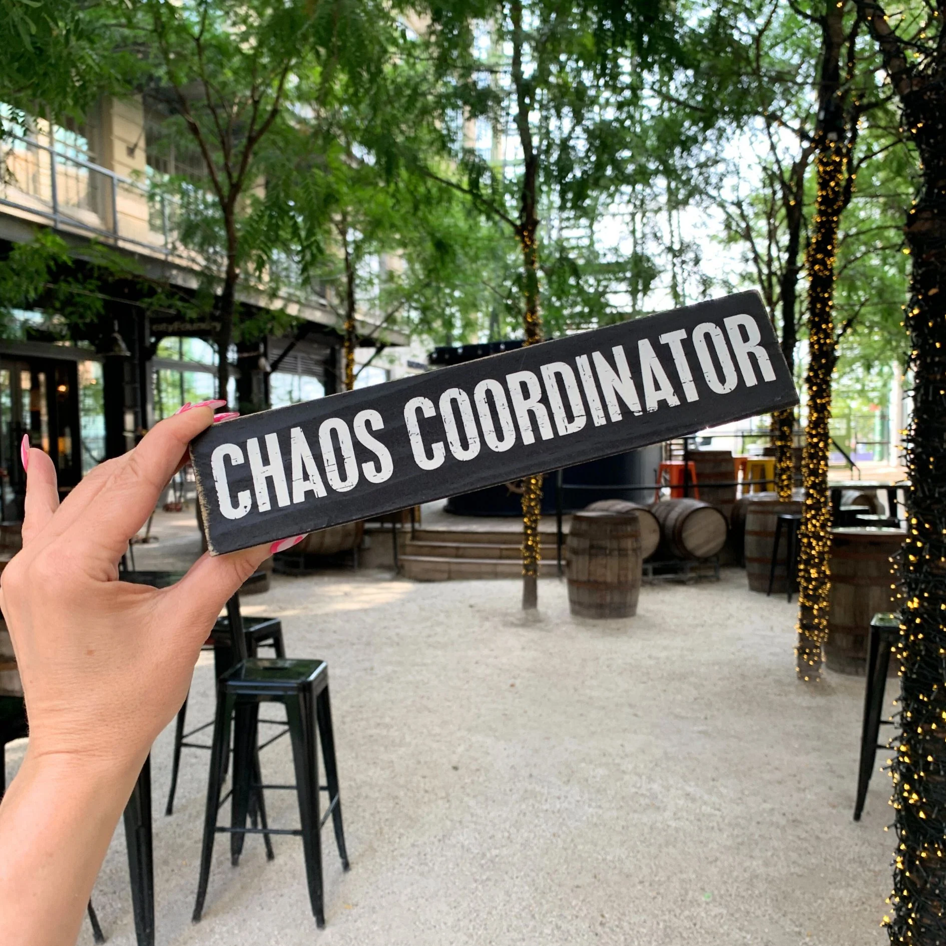 Chaos Coordinator / Director Of Sarcasm Reversible Wooden Desk Plate - Image 7