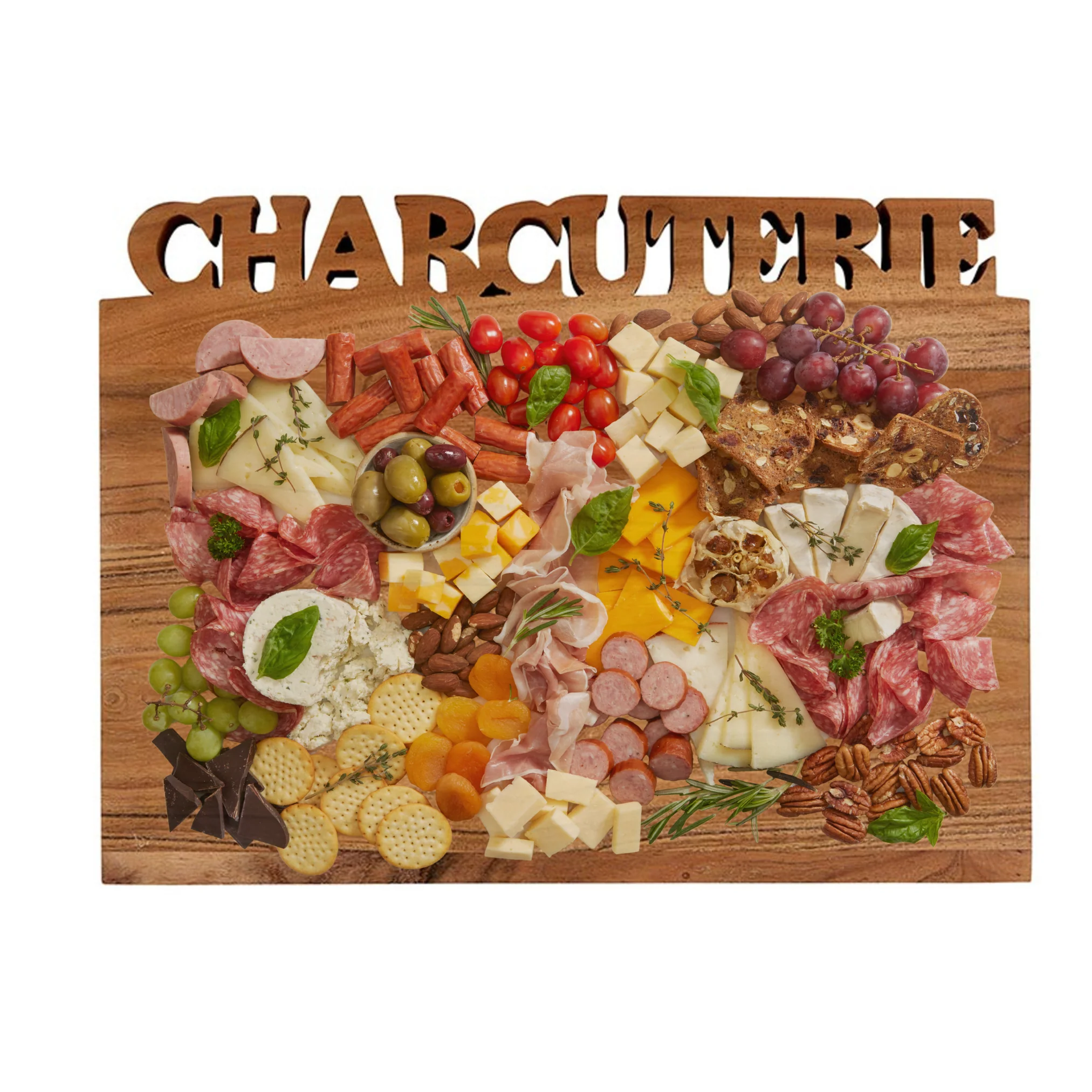 Charcuterie Cutting Board | Acacia Chopping Board Serving Tray | 15.5'' x 11.6'' - Image 4