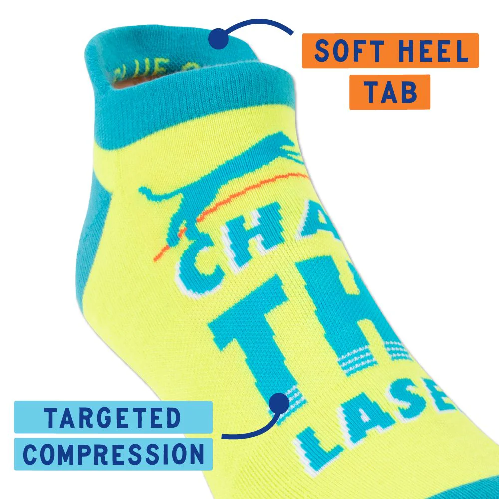 Chase The Laser Cat Men's or Unisex Sneaker Socks [2 Size Options] | BlueQ at GetBullish - Image 5