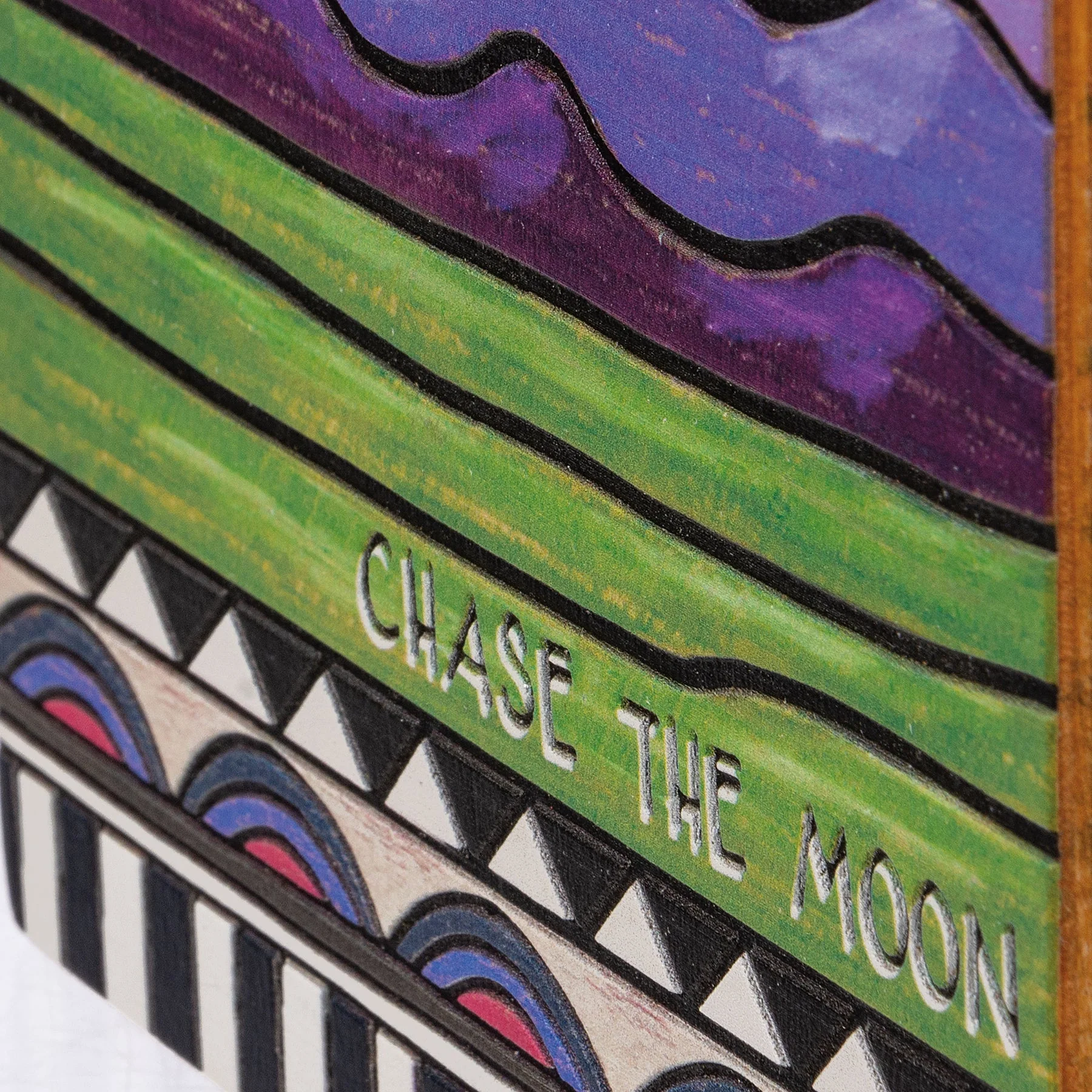 Chase The Moon Wooden Box Sign | Wall Desk Office Home Decor | 6" x 8" - Image 7