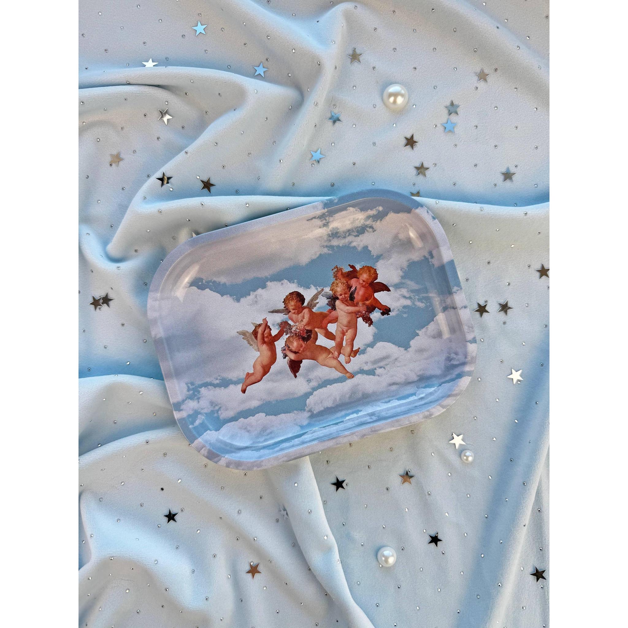Cherub Trinket Tray | Vintage Angel Cherub Decorative Tray | Whimsical Jewelry & Catchall Dish - Image 4