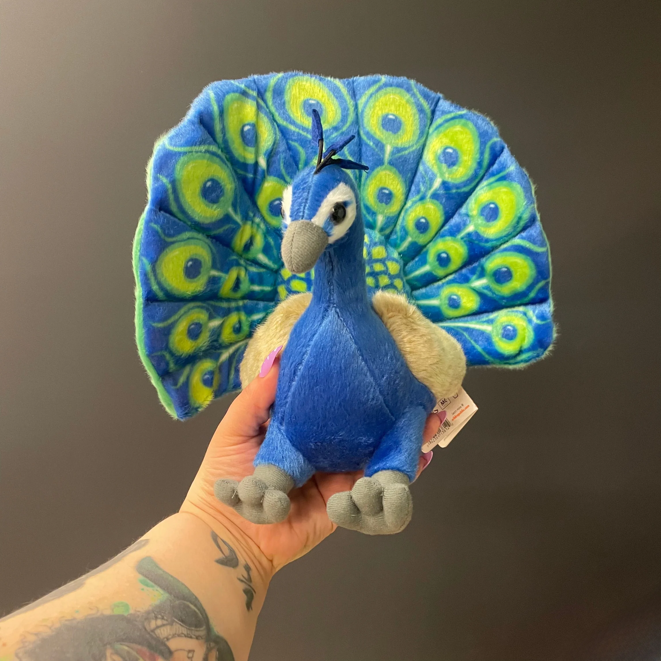 Peacock Stuffed Animal 12" | Cuddlekins Peacock Plush by Wild Republic - Image 3