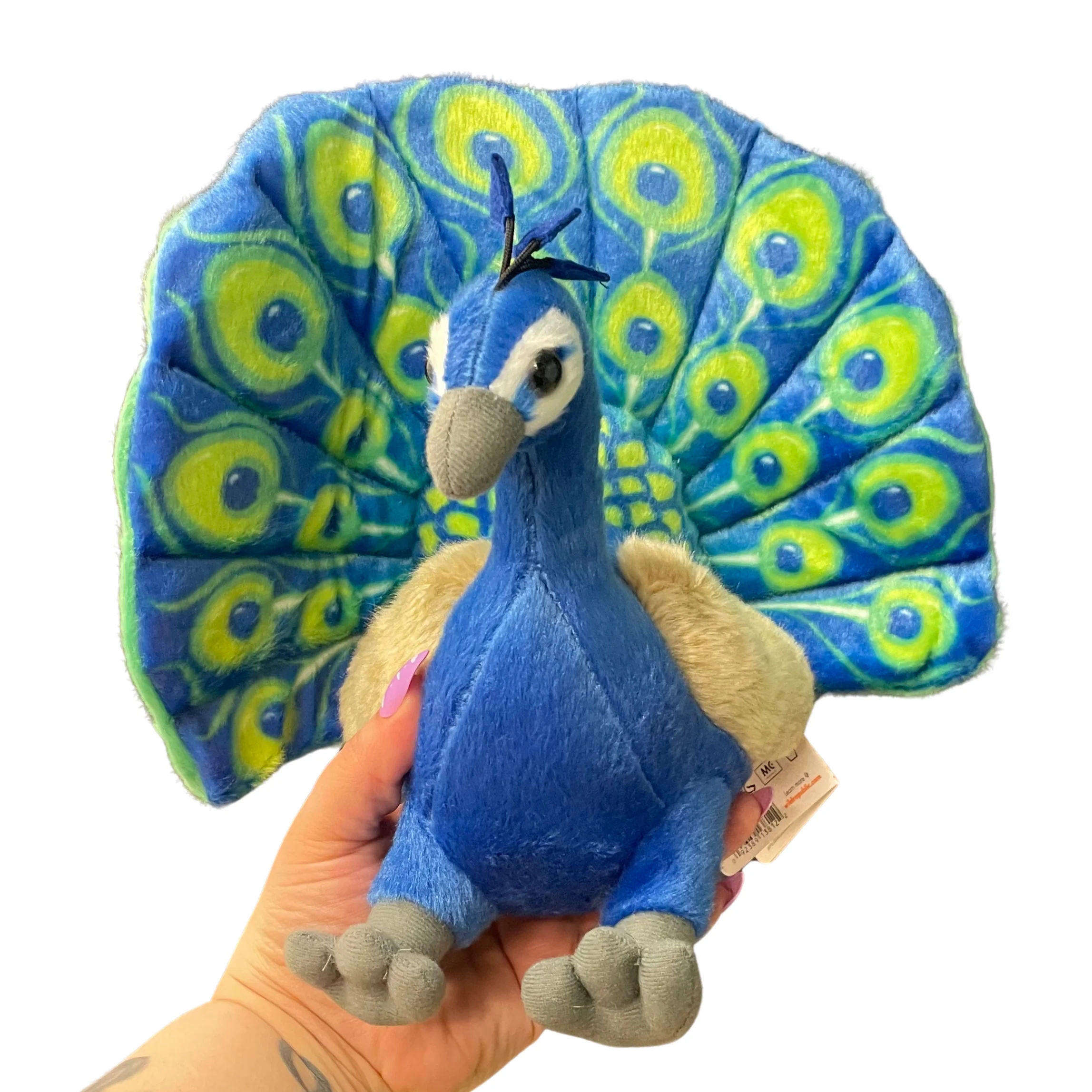 Peacock Stuffed Animal 12" | Cuddlekins Peacock Plush by Wild Republic - Image 4