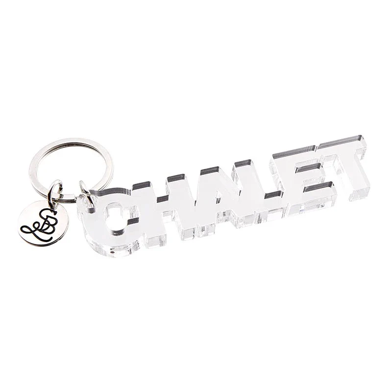Chalet Acrylic Word Keychain | Stylish & Giftable Key Accessory