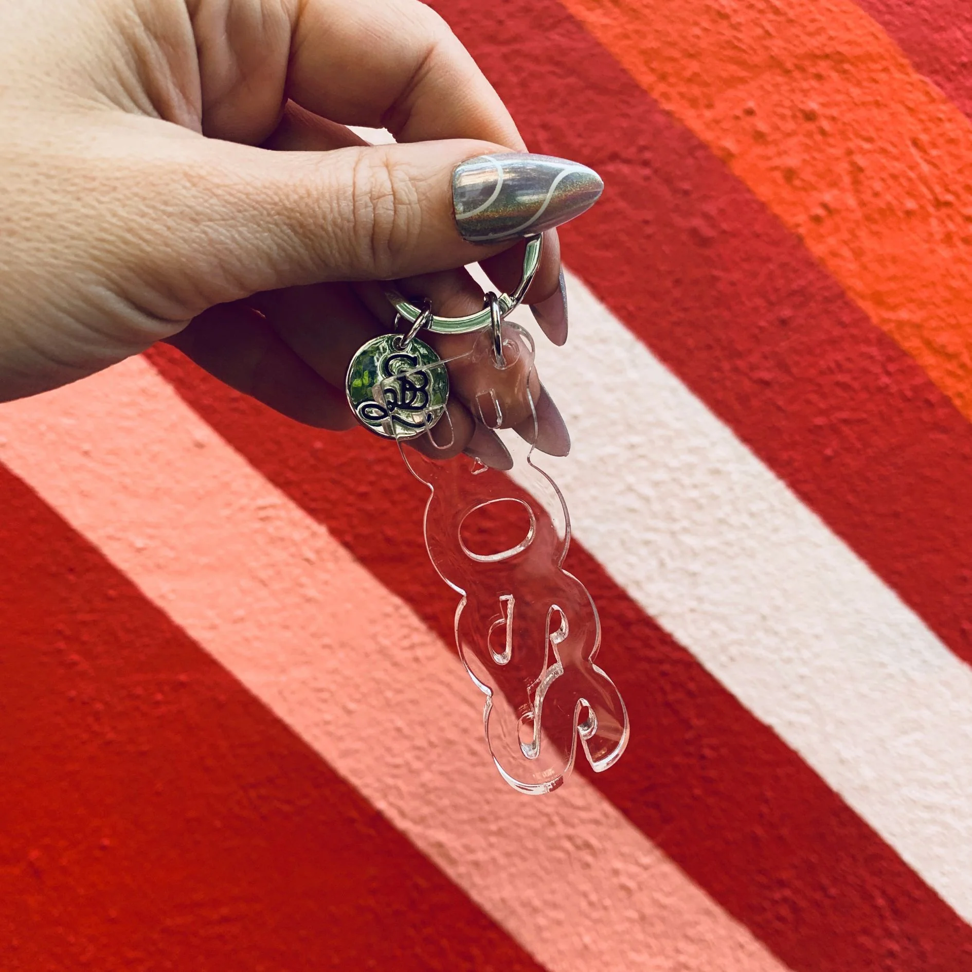 Boss Acrylic Word Keychain | Clear Transparent Word Shaped Keyholder - Image 5
