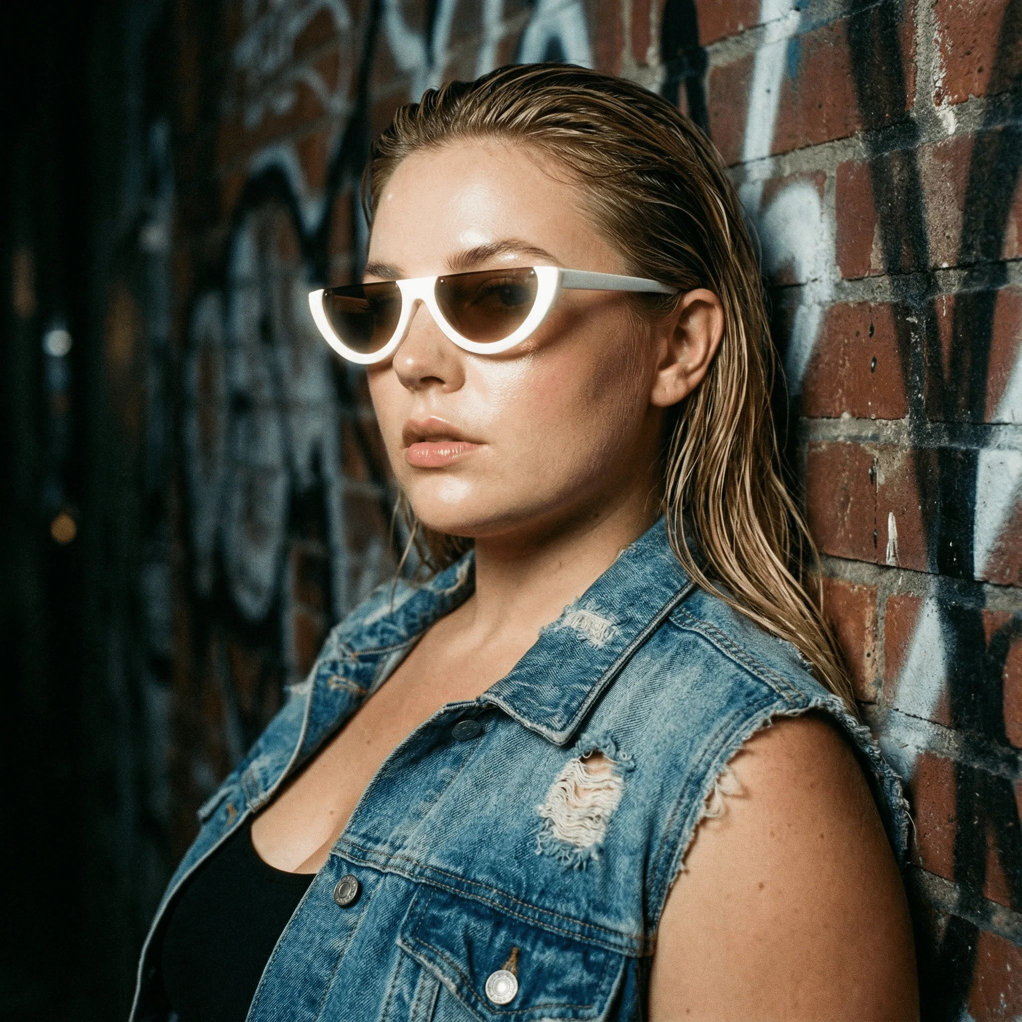 Half Cat Eye Sunglasses | Vintage Half Mod Style Y2K "Clout Goggles" | UV400 Retro Women’s Shades - Image 14