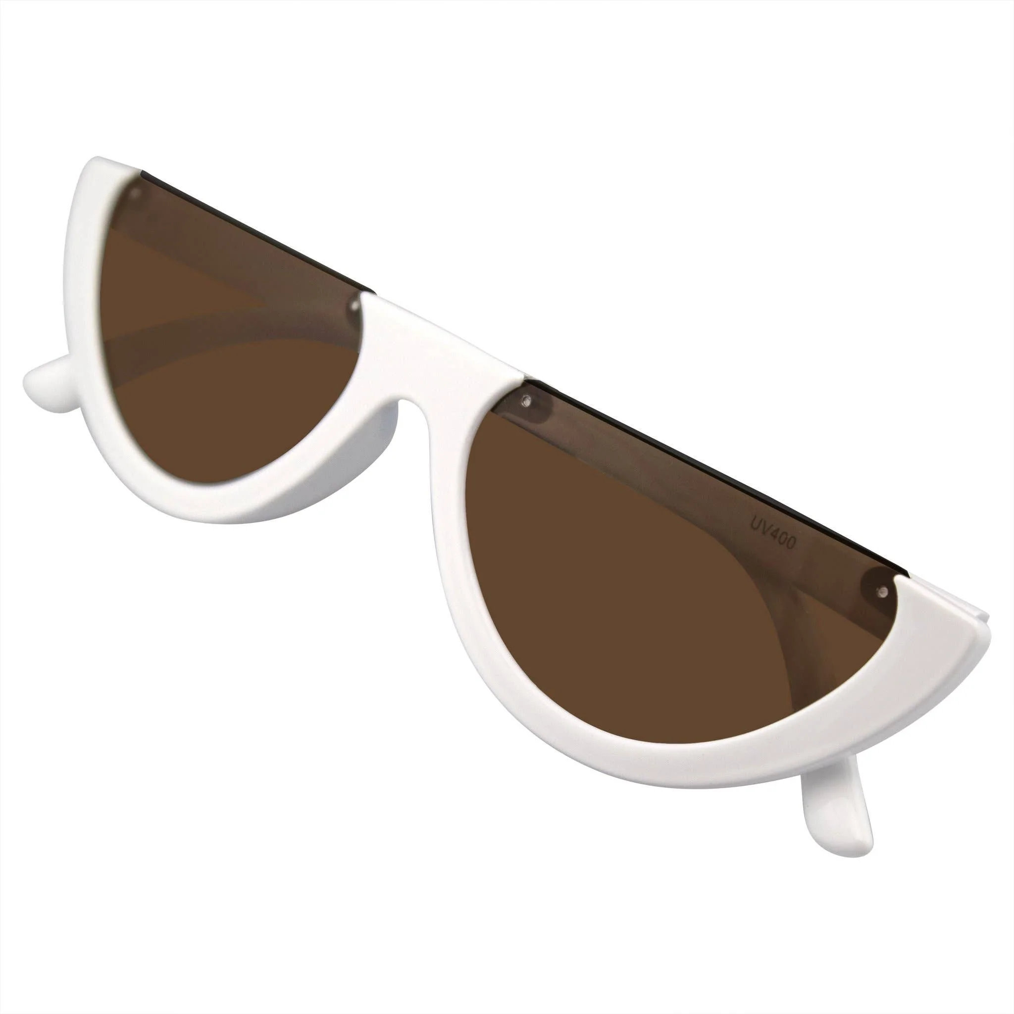 Half Cat Eye Sunglasses | Vintage Half Mod Style Y2K "Clout Goggles" | UV400 Retro Women’s Shades - Image 4