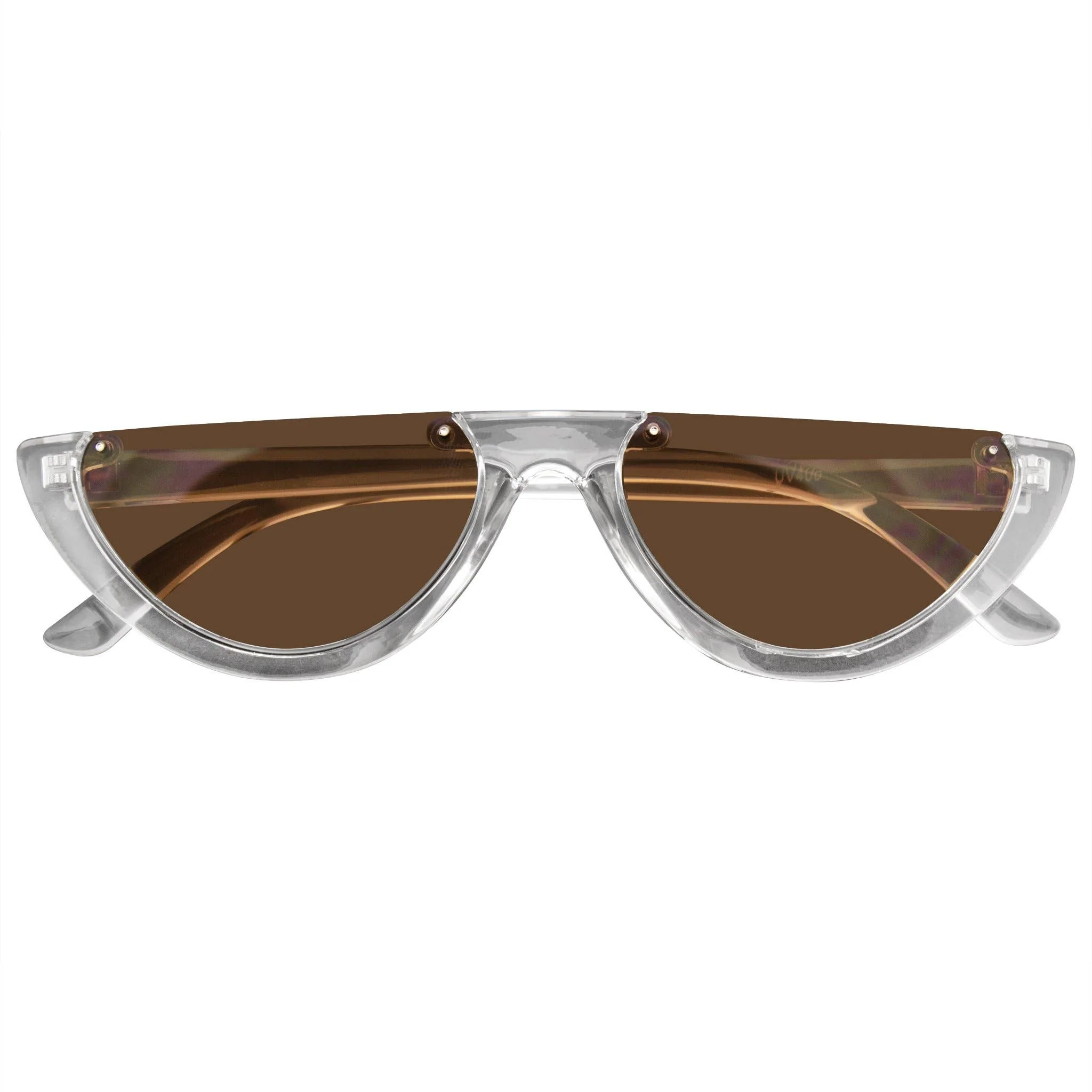 Half Cat Eye Sunglasses | Vintage Half Mod Style Y2K "Clout Goggles" | UV400 Retro Women’s Shades - Image 8