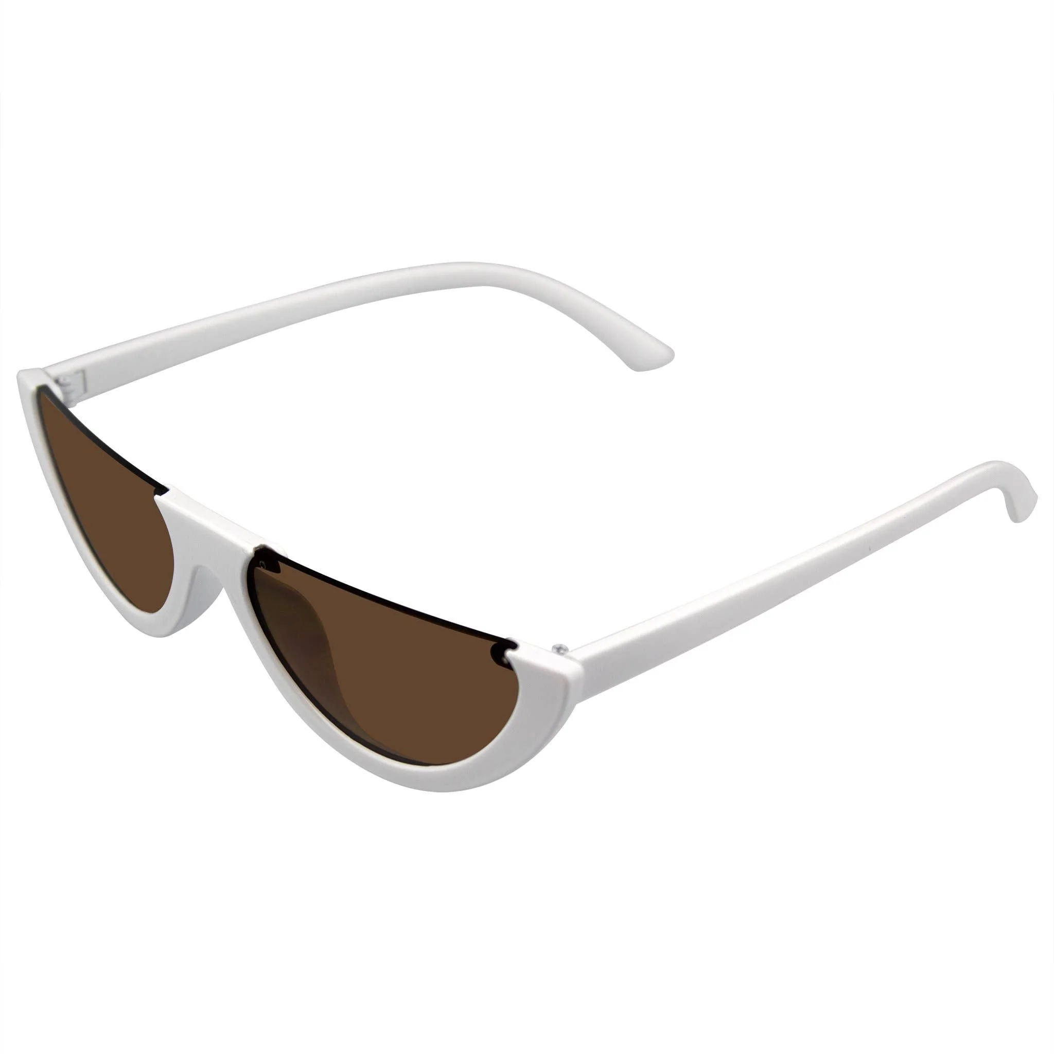 Half Cat Eye Sunglasses | Vintage Half Mod Style Y2K "Clout Goggles" | UV400 Retro Women’s Shades - Image 9