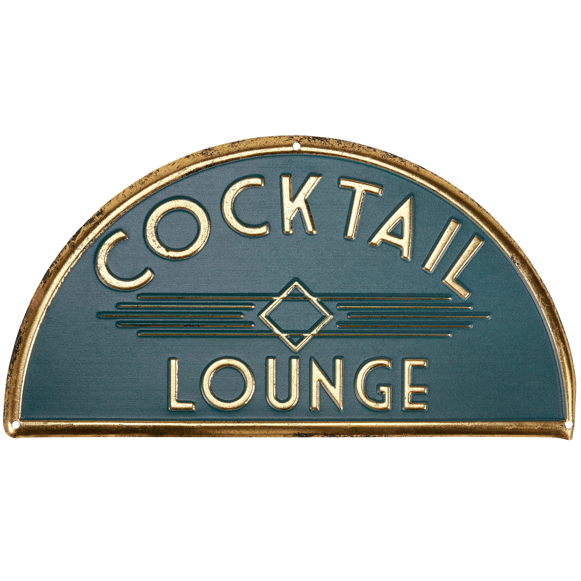 Cocktail Lounge Wall Decor | Vintage Hanging Metal Display | 15" x 12"